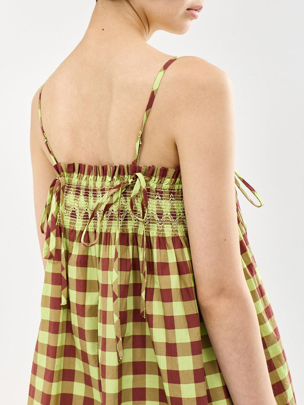 DAMSON MADDER Lilo Gingham Mini Dress Multi