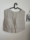 LINEN CROP TOP BEIGE