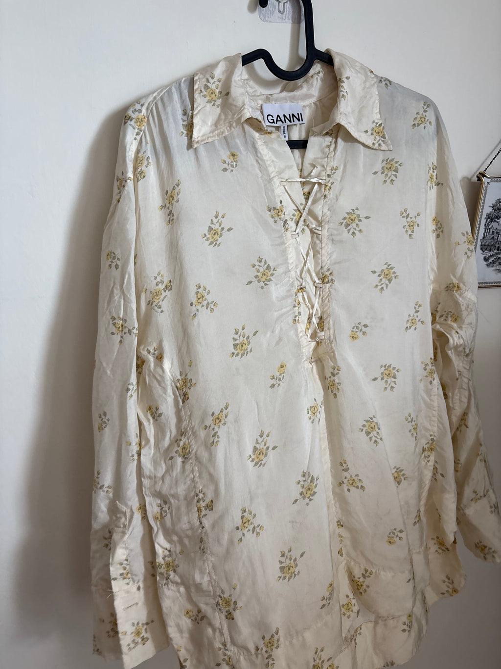GANNI FLORAL TOP EU 36