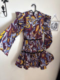 RHODE PRINTED SAMPLE DRESS XS