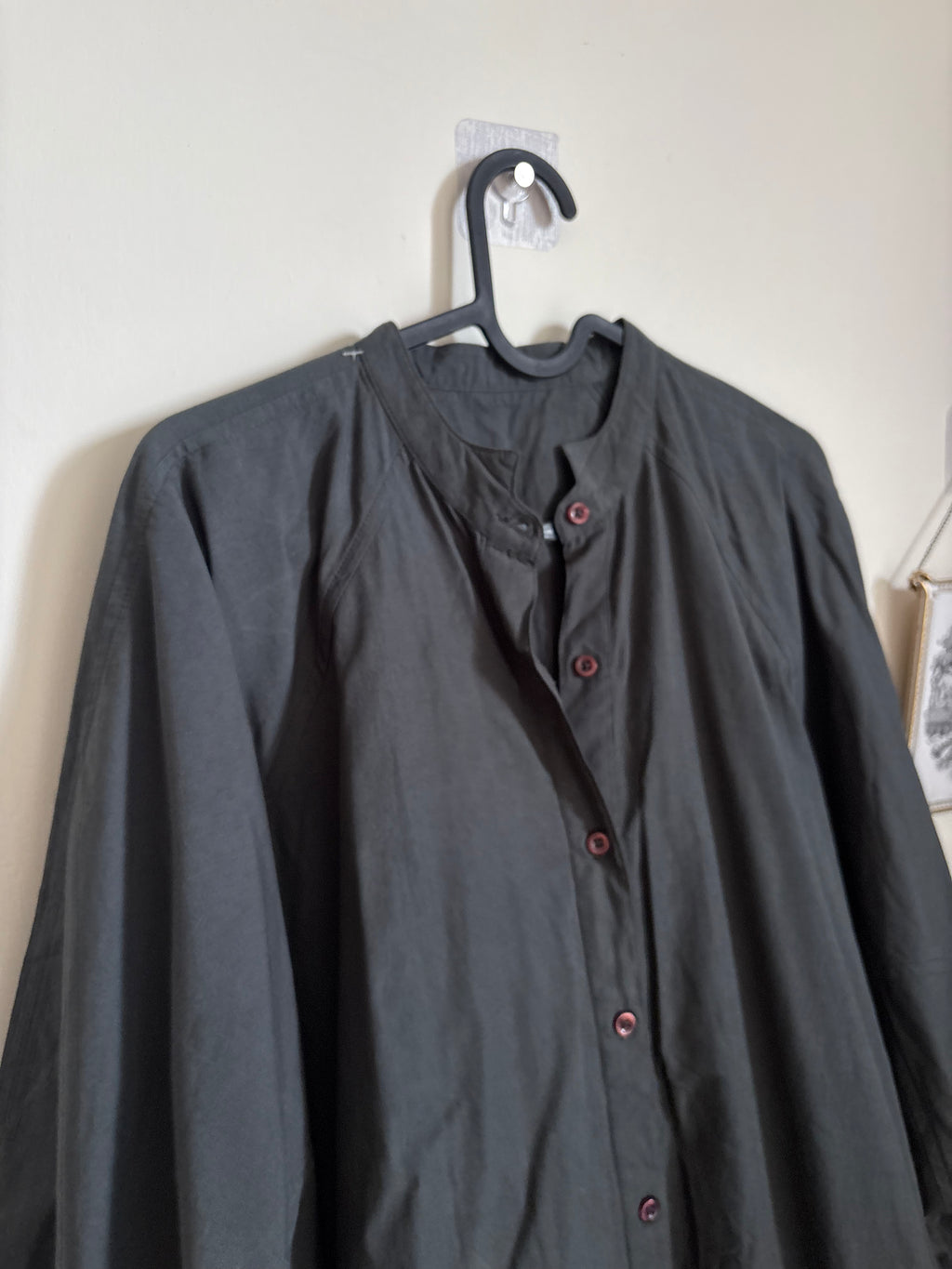 SHIRT DRESS GREENISH GREY FREE SIZED