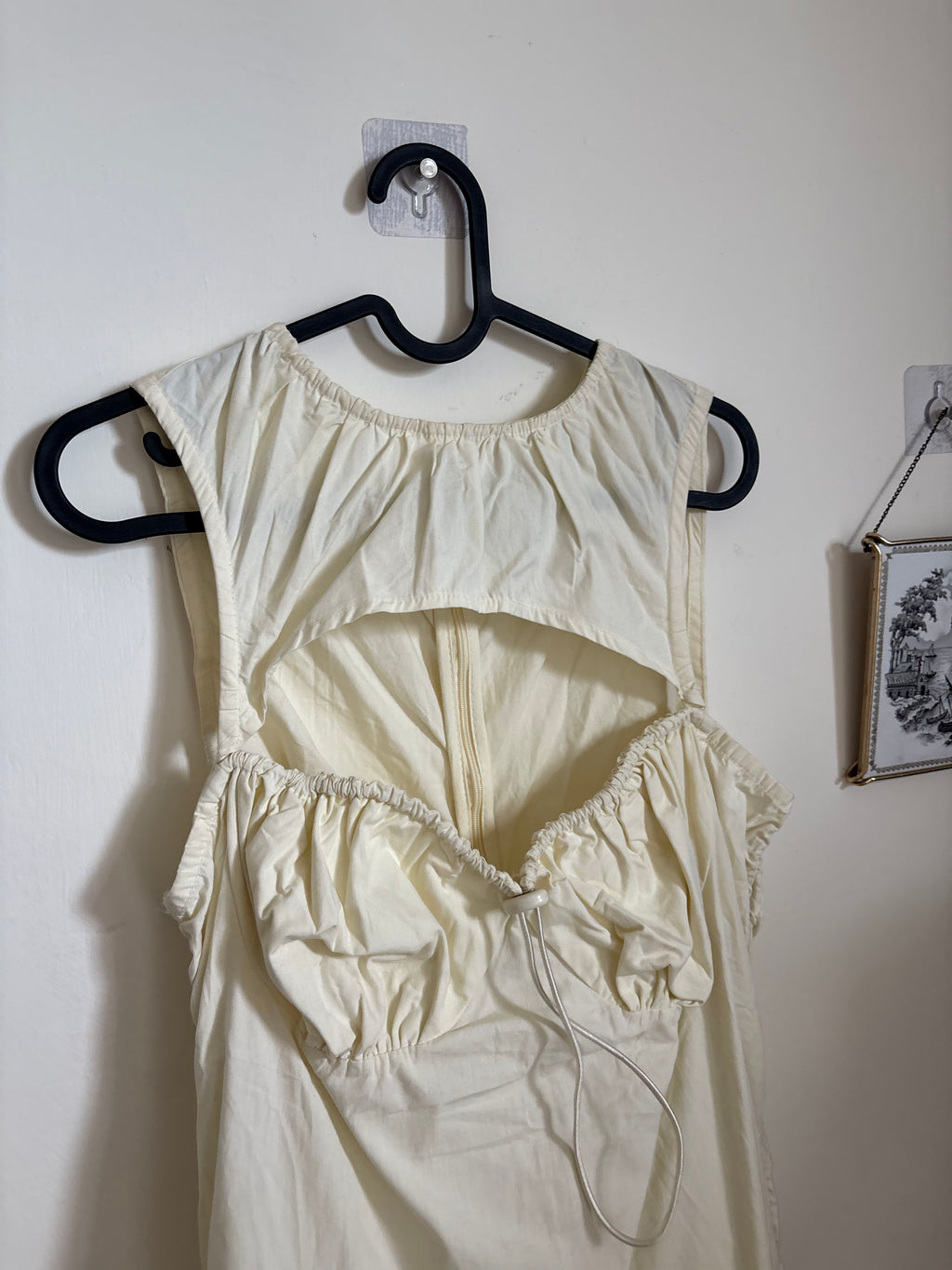 COLLUSION LIGHT YELLOW DRAWSTRING DRESS UK 16