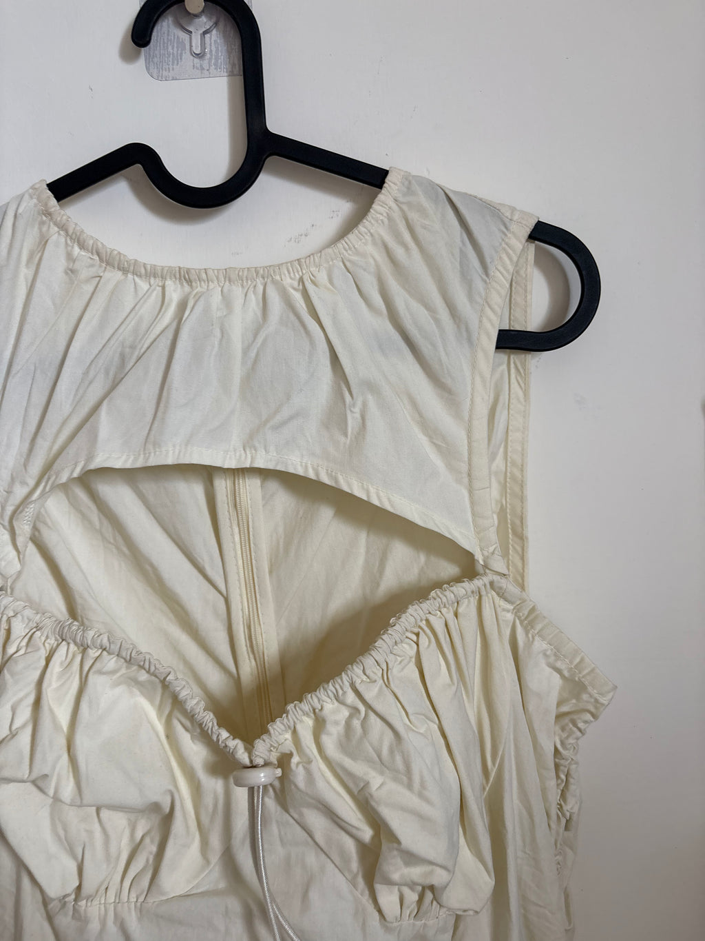 COLLUSION LIGHT YELLOW DRAWSTRING DRESS UK 16