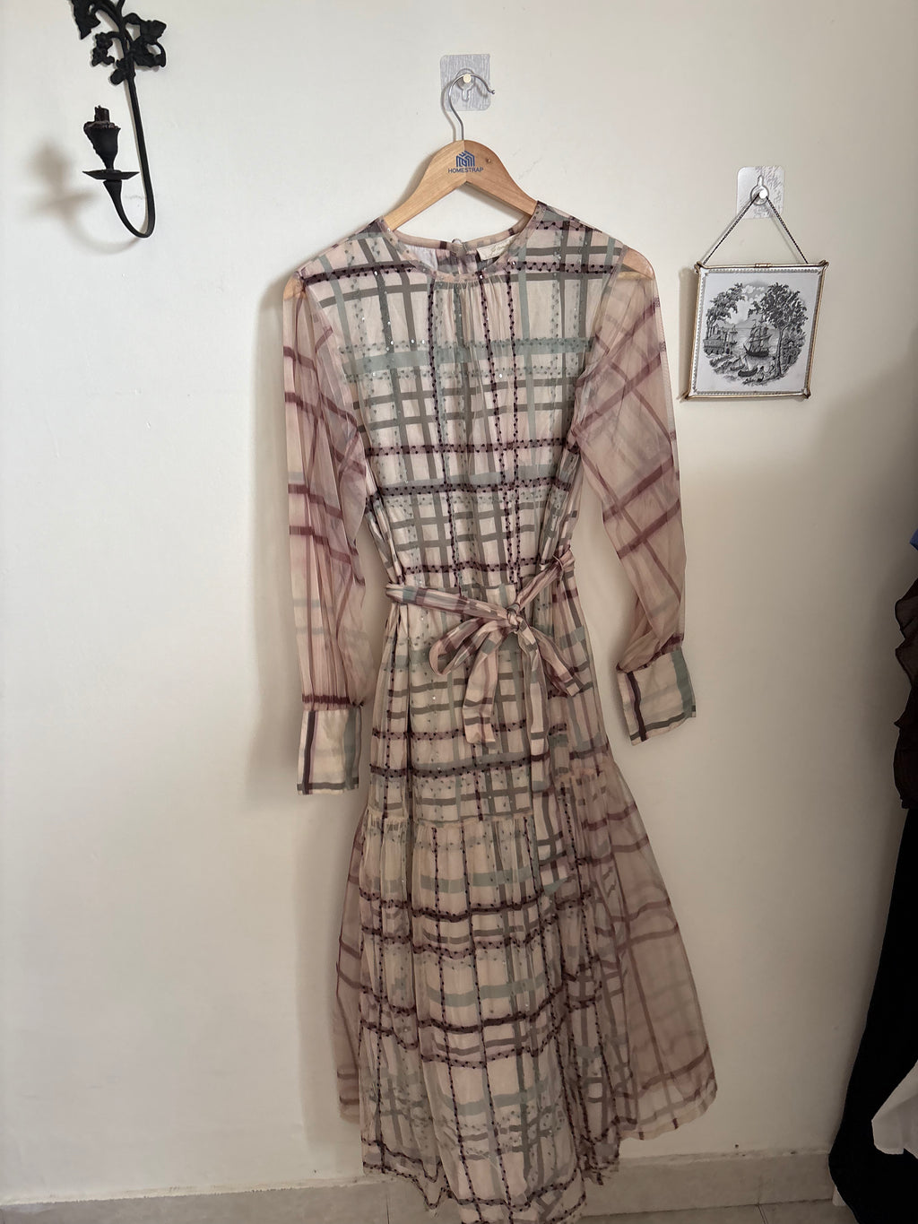 Is Coming... Green Tulle Plaid Dress L