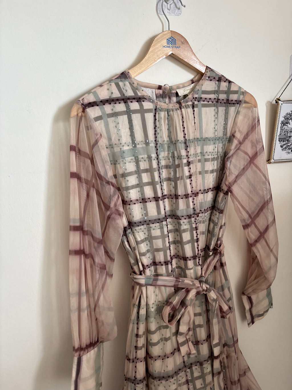 Is Coming... Green Tulle Plaid Dress L