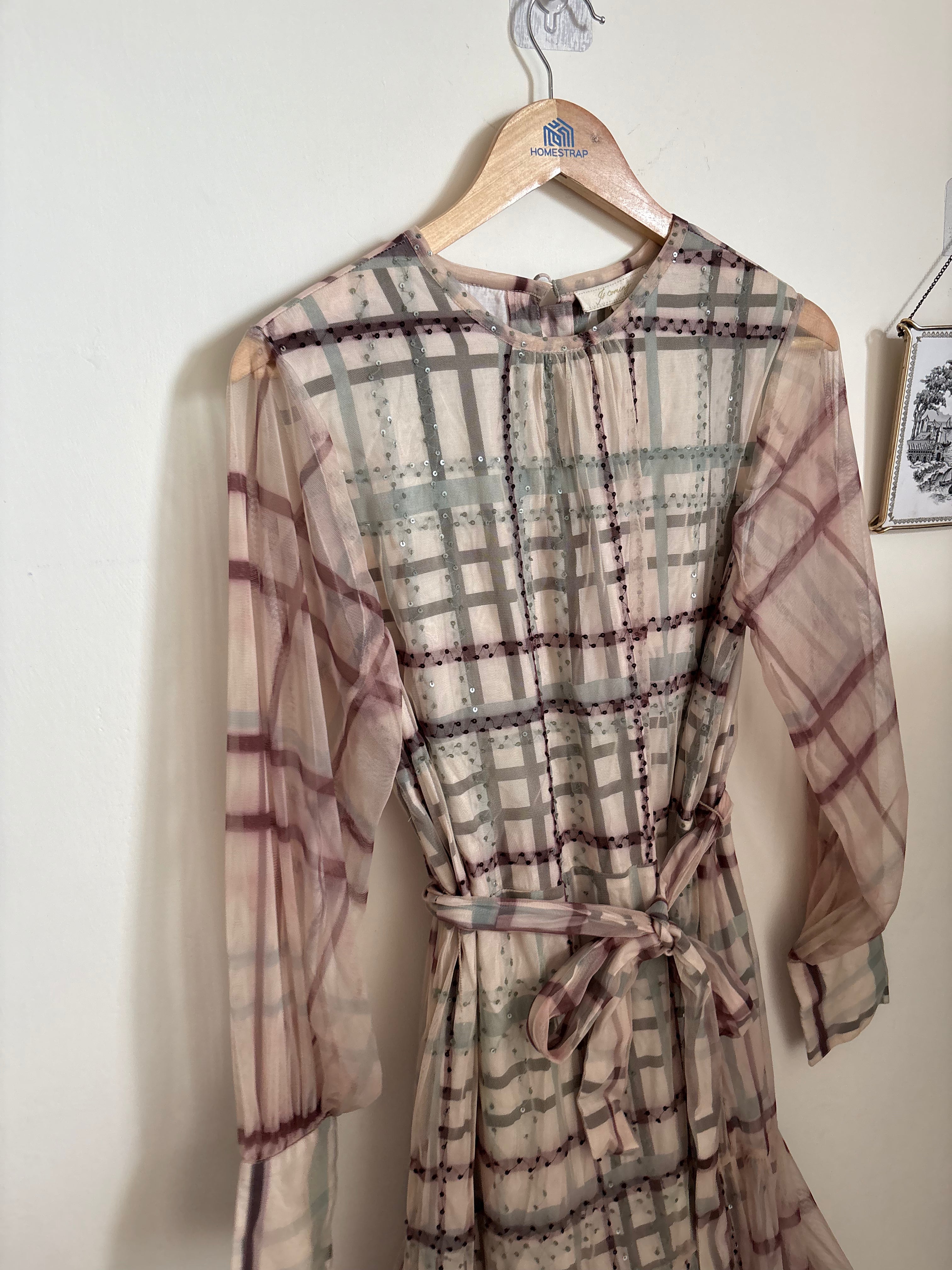 Is Coming... Green Tulle Plaid Dress L