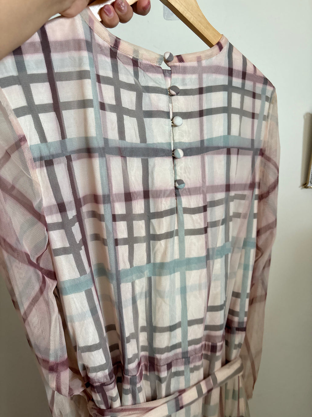 Is Coming... Green Tulle Plaid Dress L