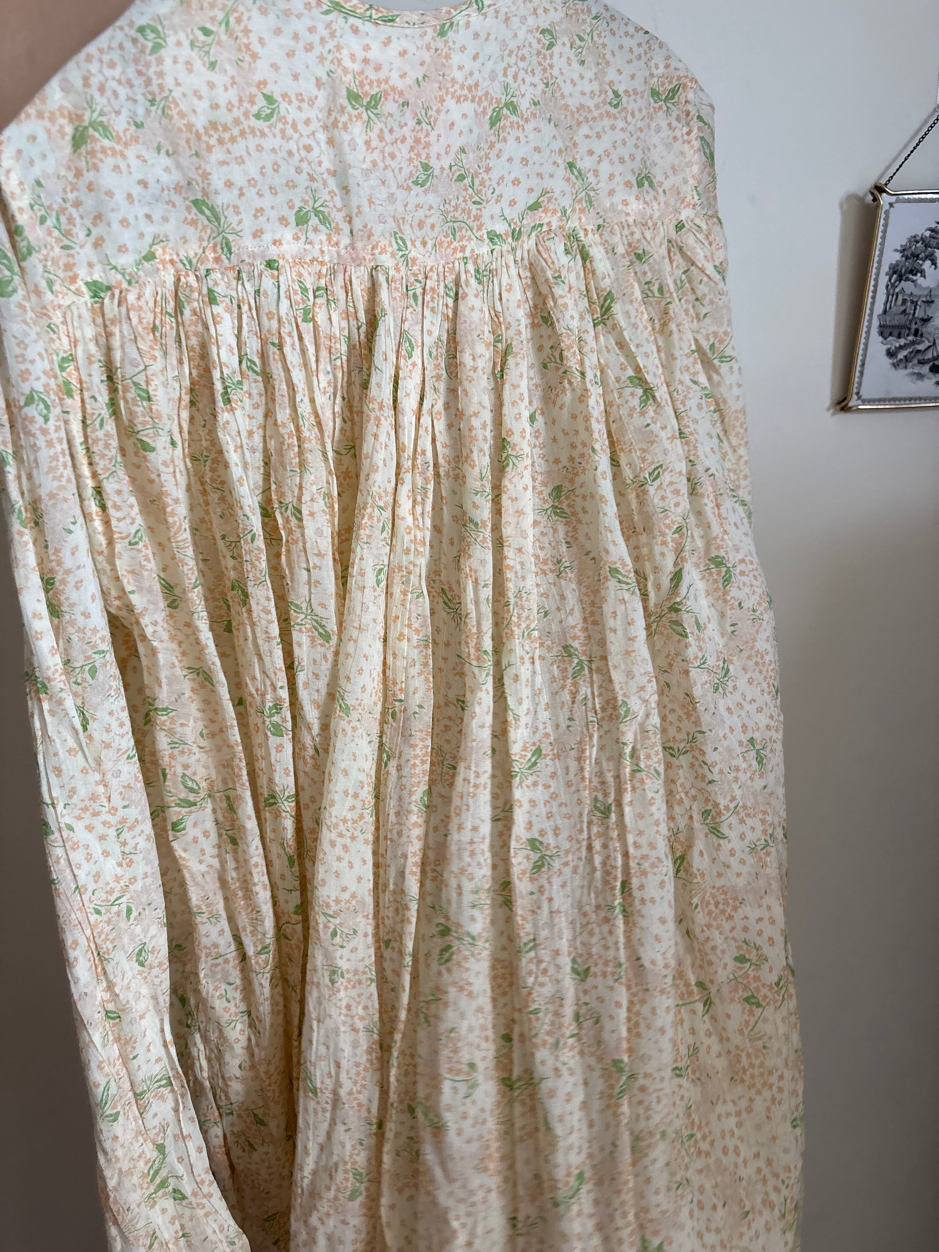 LAURENCE BRAS CIGAR DRESS IN YELLOW FLORAL M
