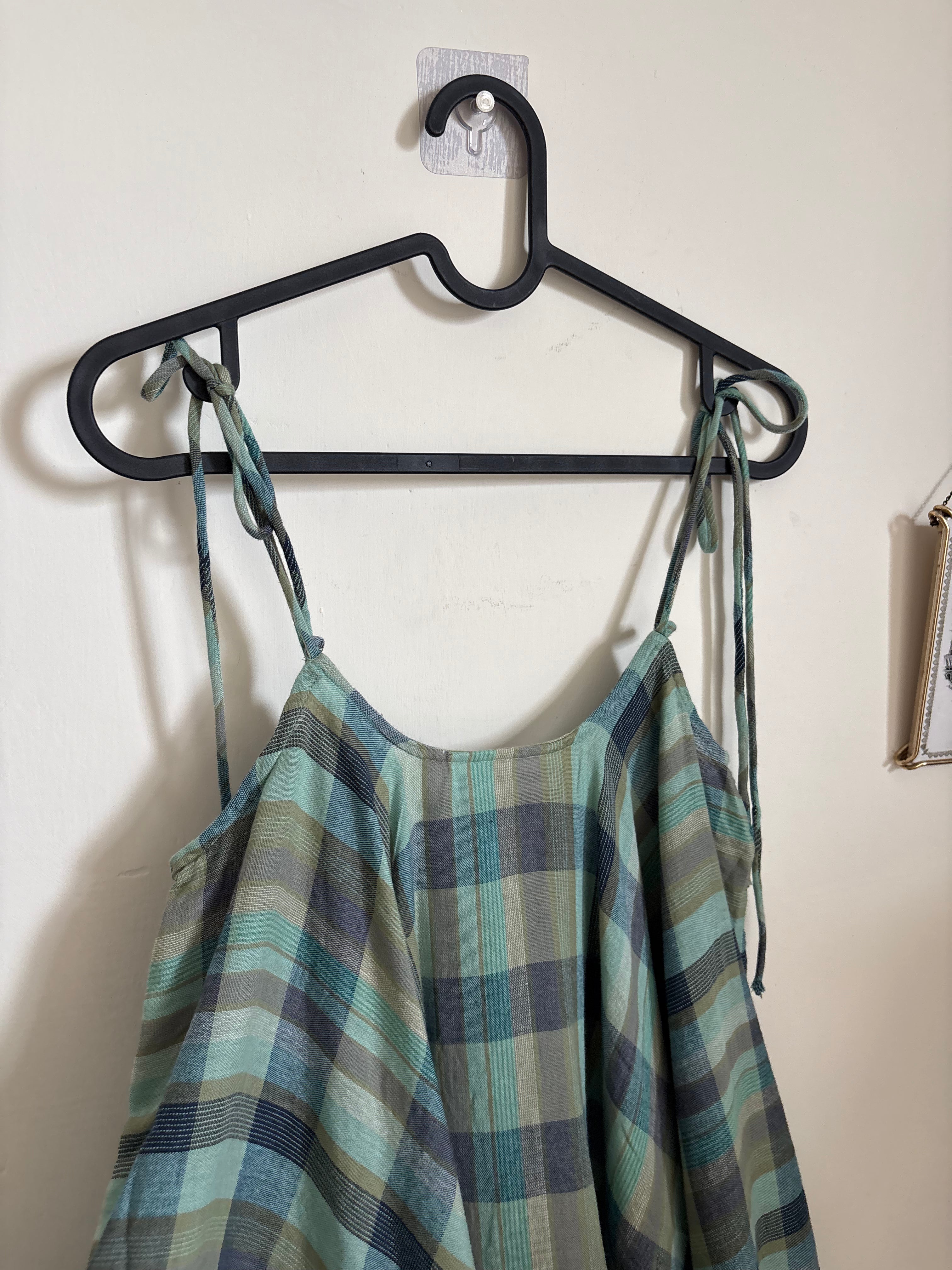 MUSE ASSEMBLY Olivia hankerchief hem check midi dress S