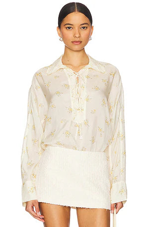 GANNI FLORAL TOP EU 36