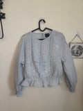C&A EMBROIDERED BLUE TOP M