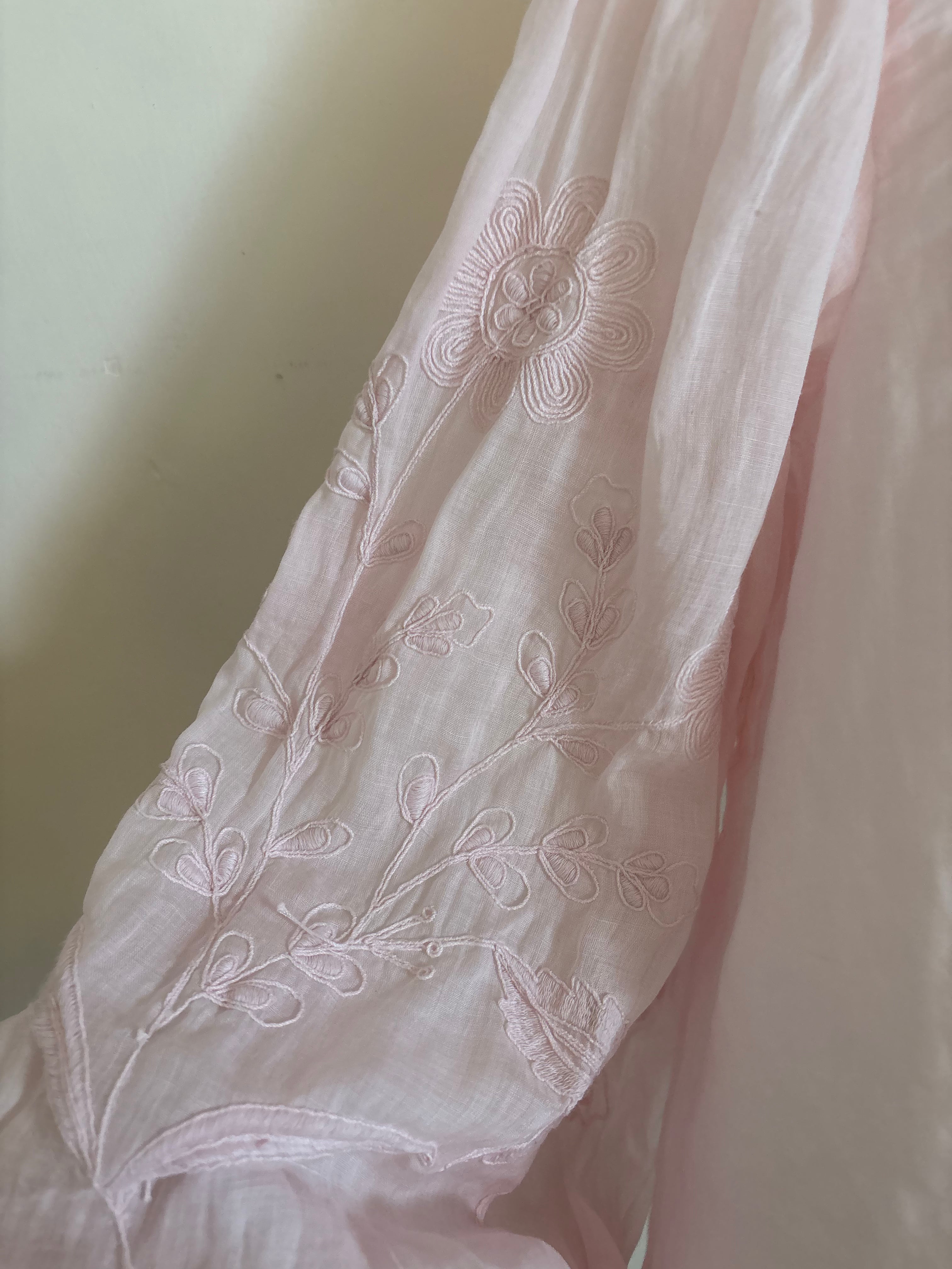 & OTHER STORIES  Embroidered Ramie Blouse M