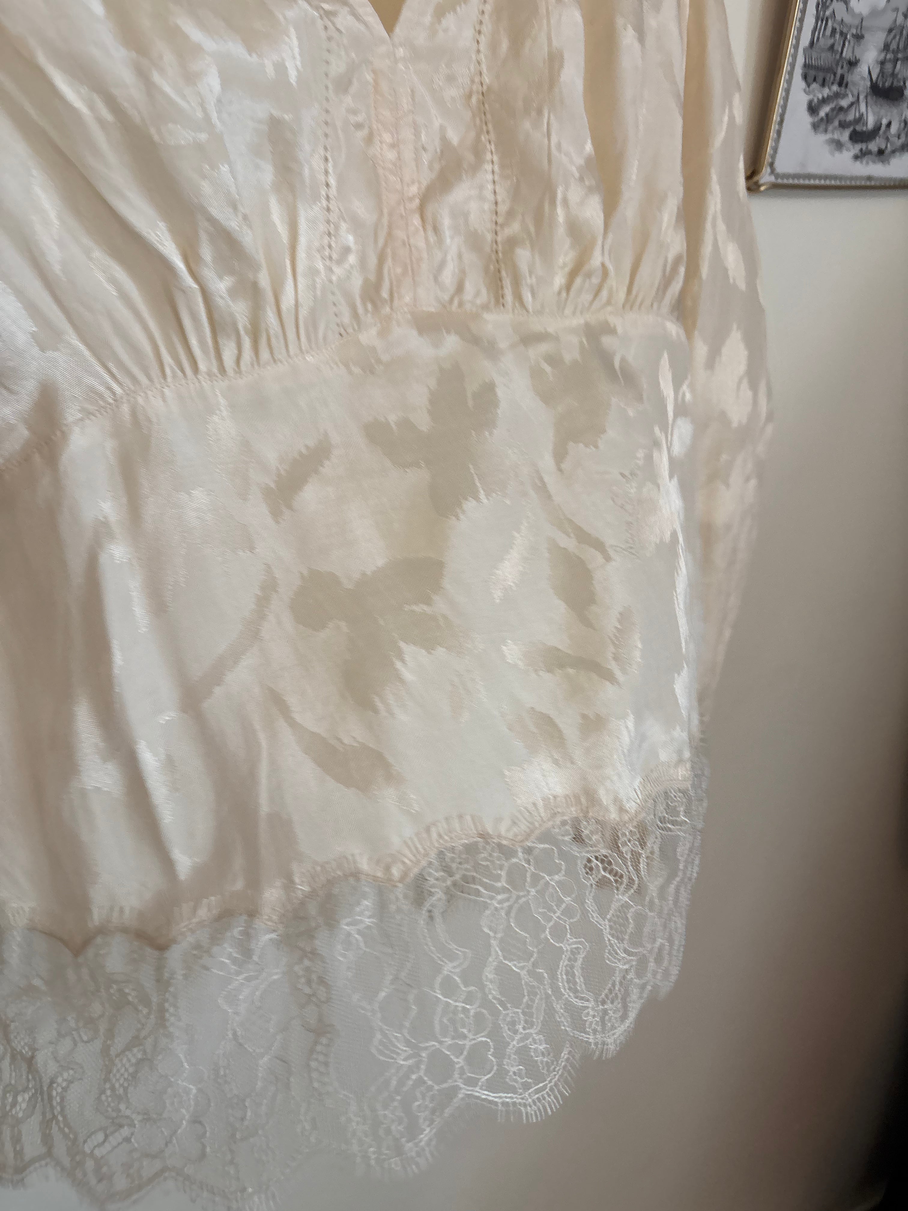 SAM EDELMAN  Julia Lace Trim Peplum Top  S