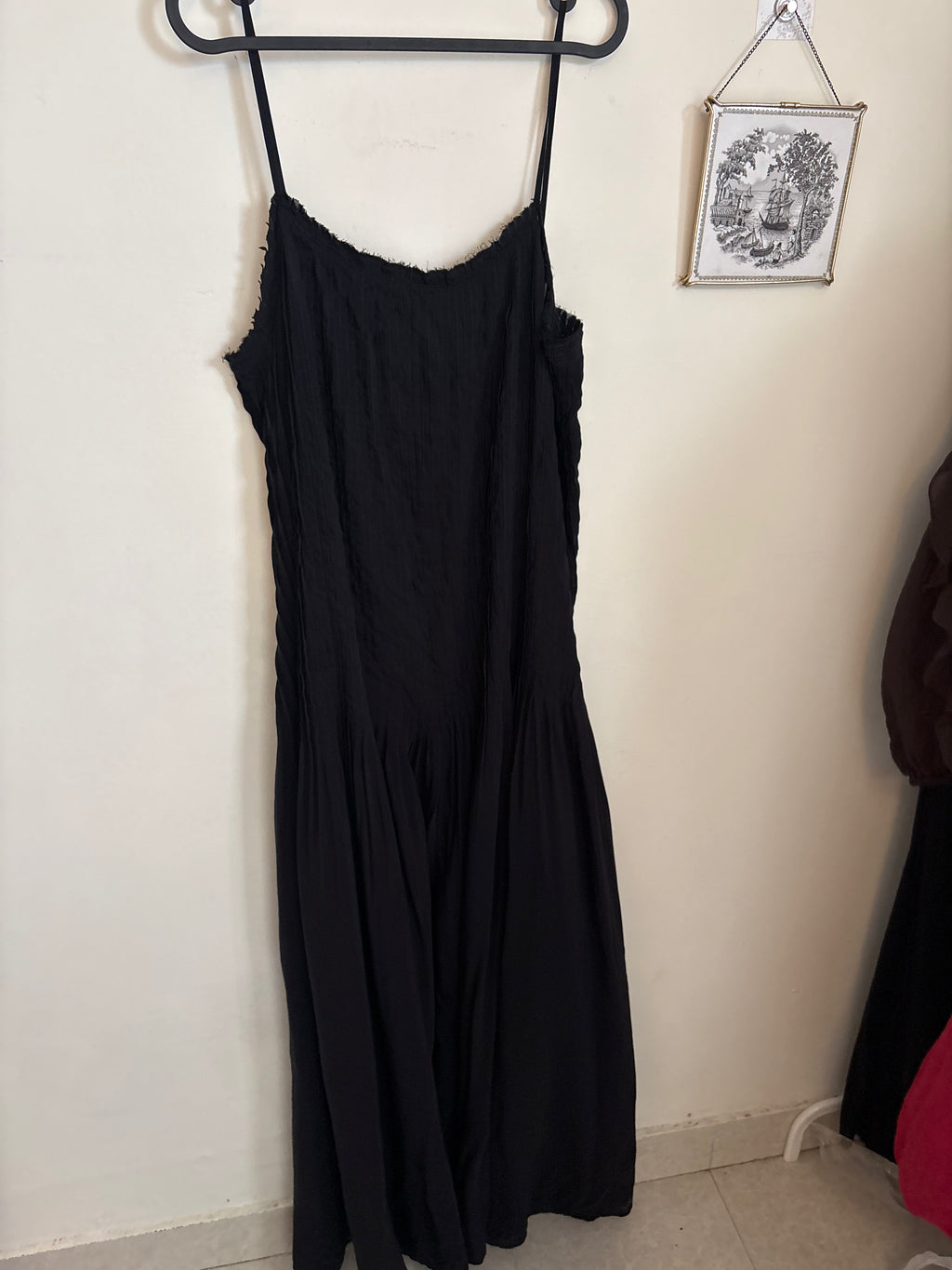 & other stories PLEATED BODICE MAXI DRESS L