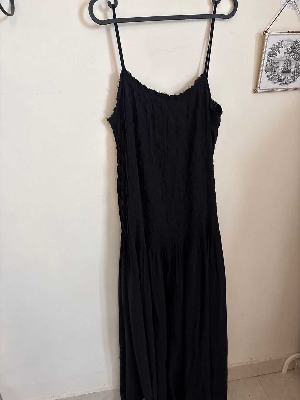 & other stories PLEATED BODICE MAXI DRESS L