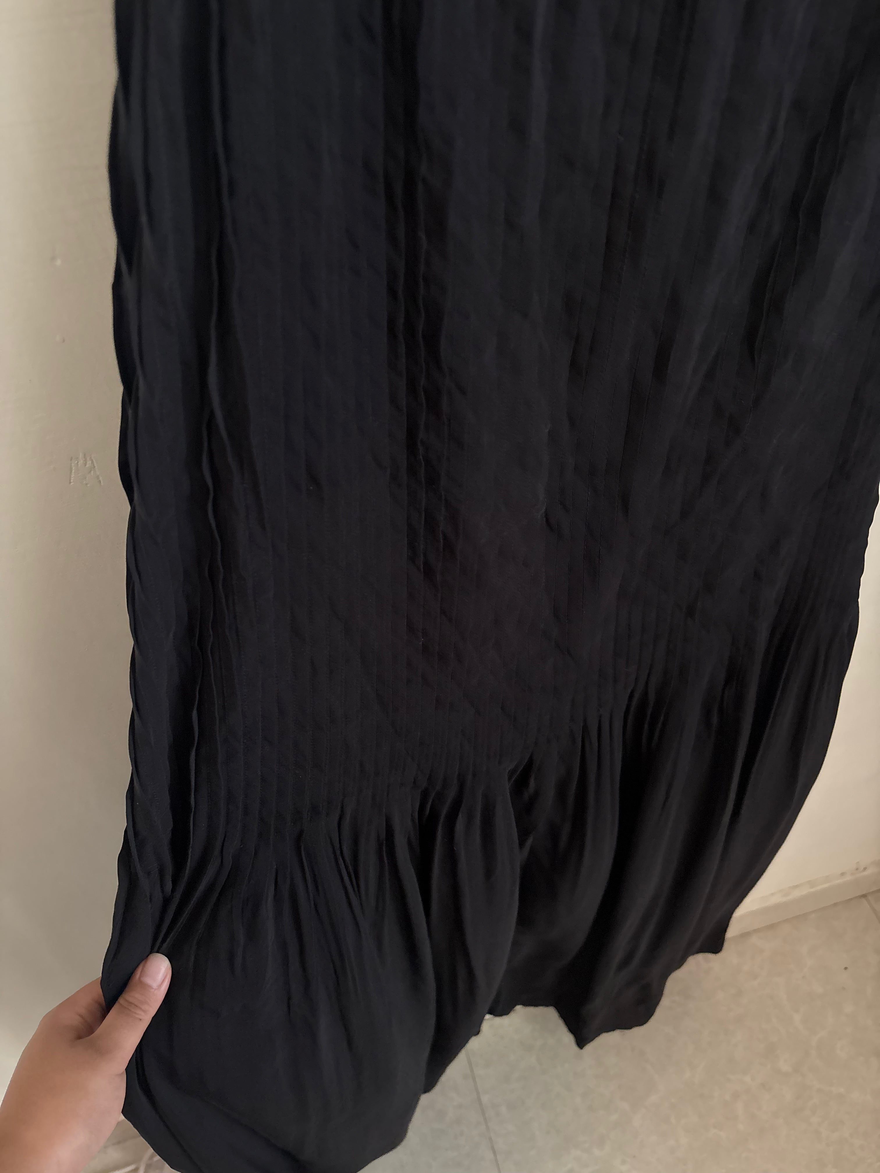 & other stories PLEATED BODICE MAXI DRESS L