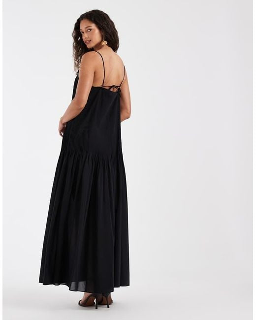 & other stories PLEATED BODICE MAXI DRESS L