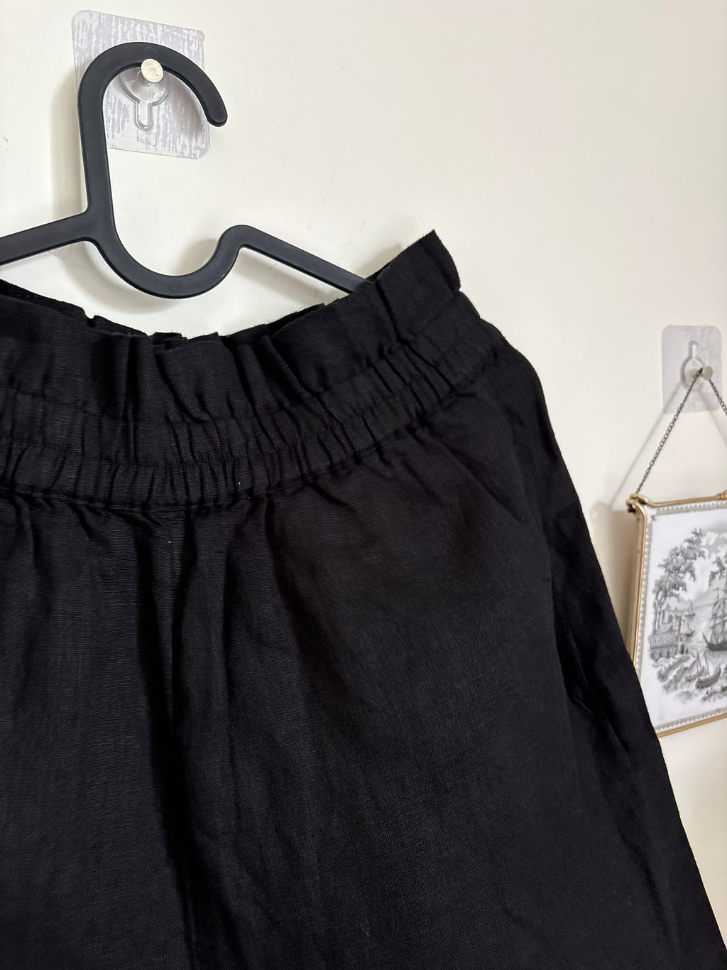 THE DROP PRIYA LINEN SHORTS S
