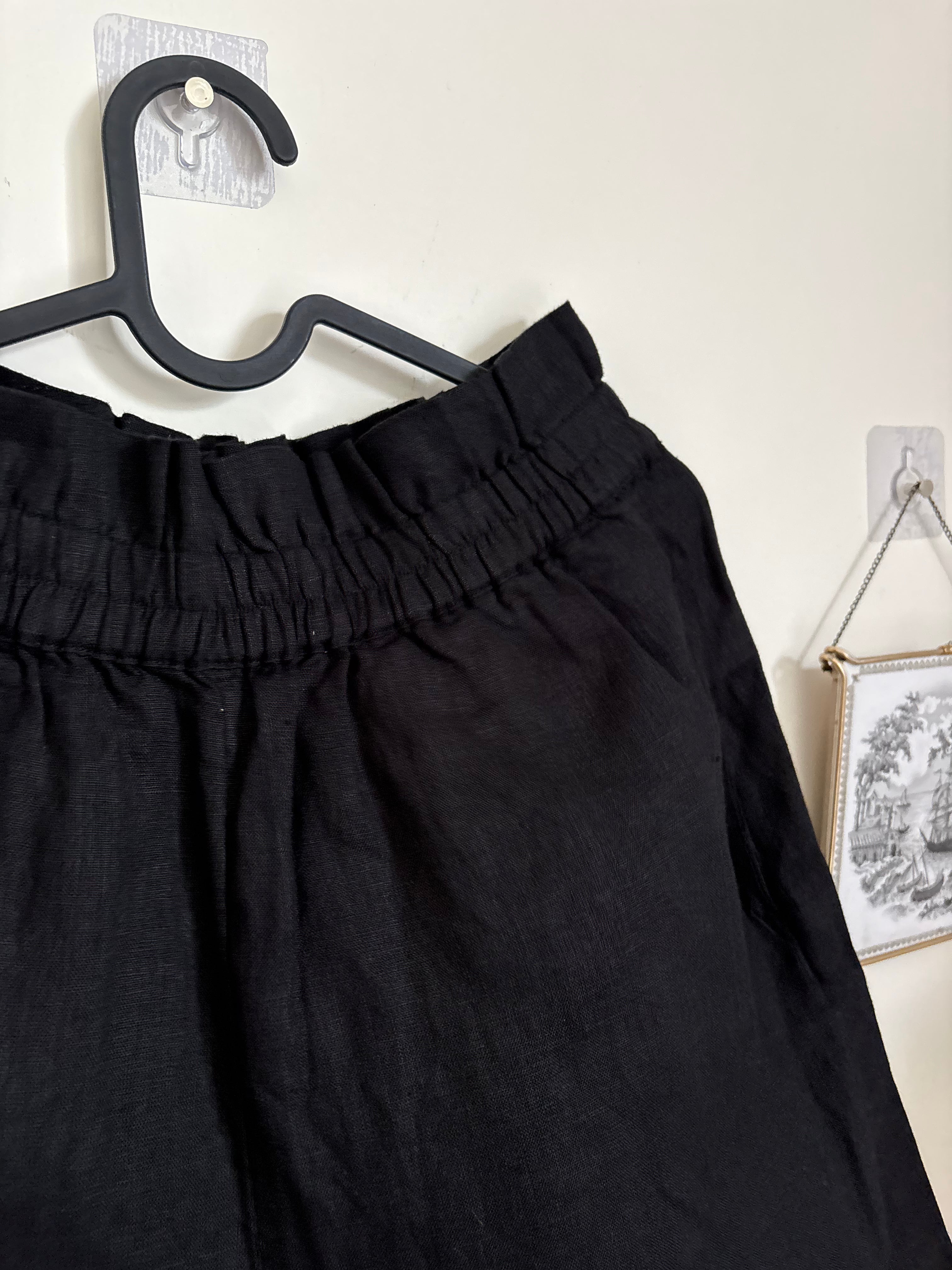 THE DROP PRIYA LINEN SHORTS S