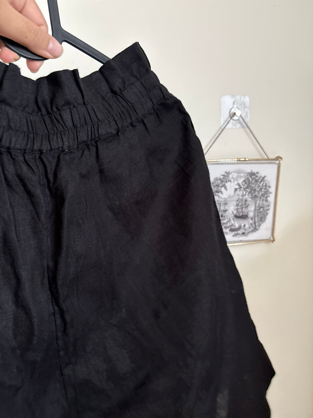 THE DROP PRIYA LINEN SHORTS S
