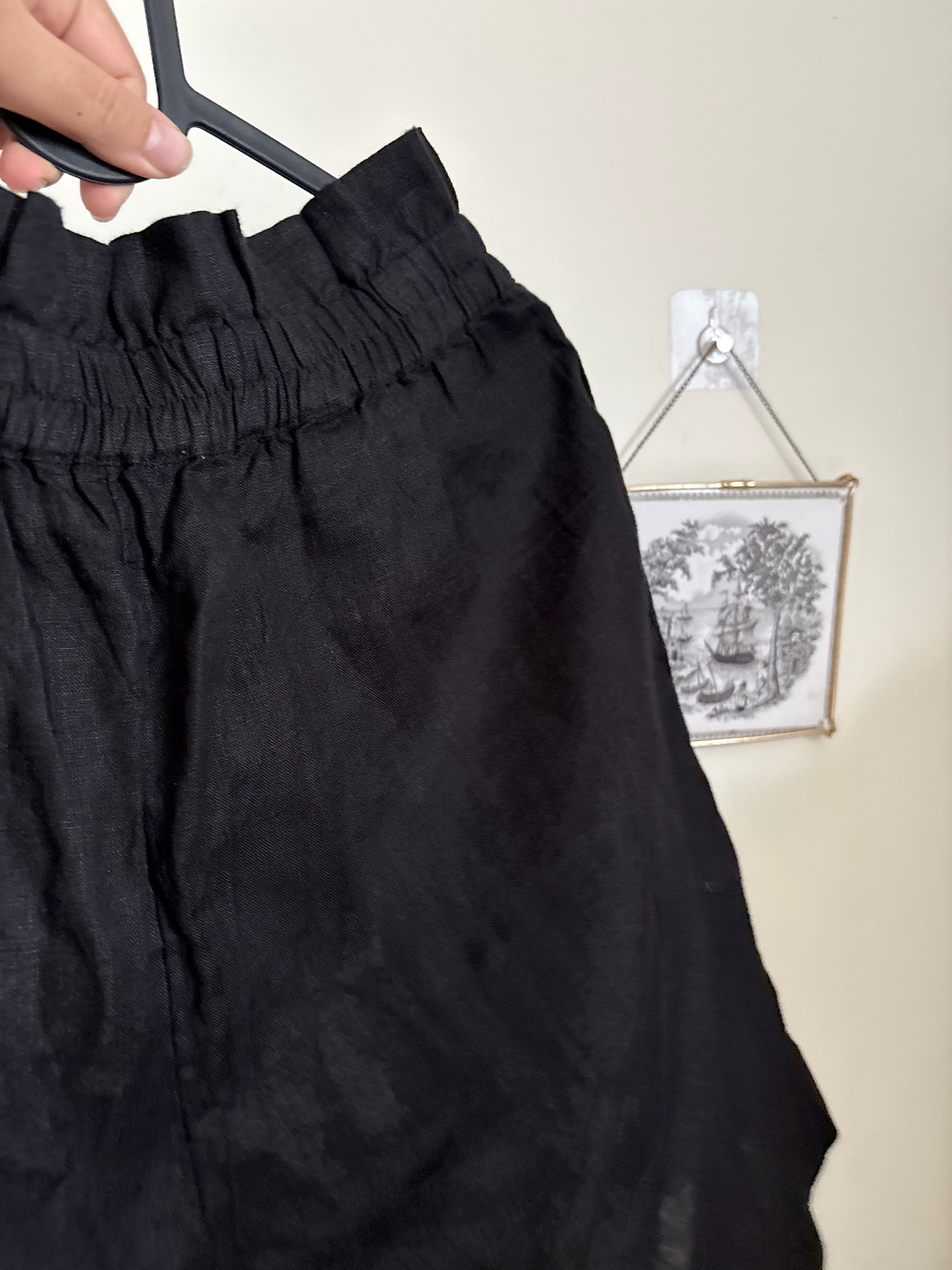 THE DROP PRIYA LINEN SHORTS S