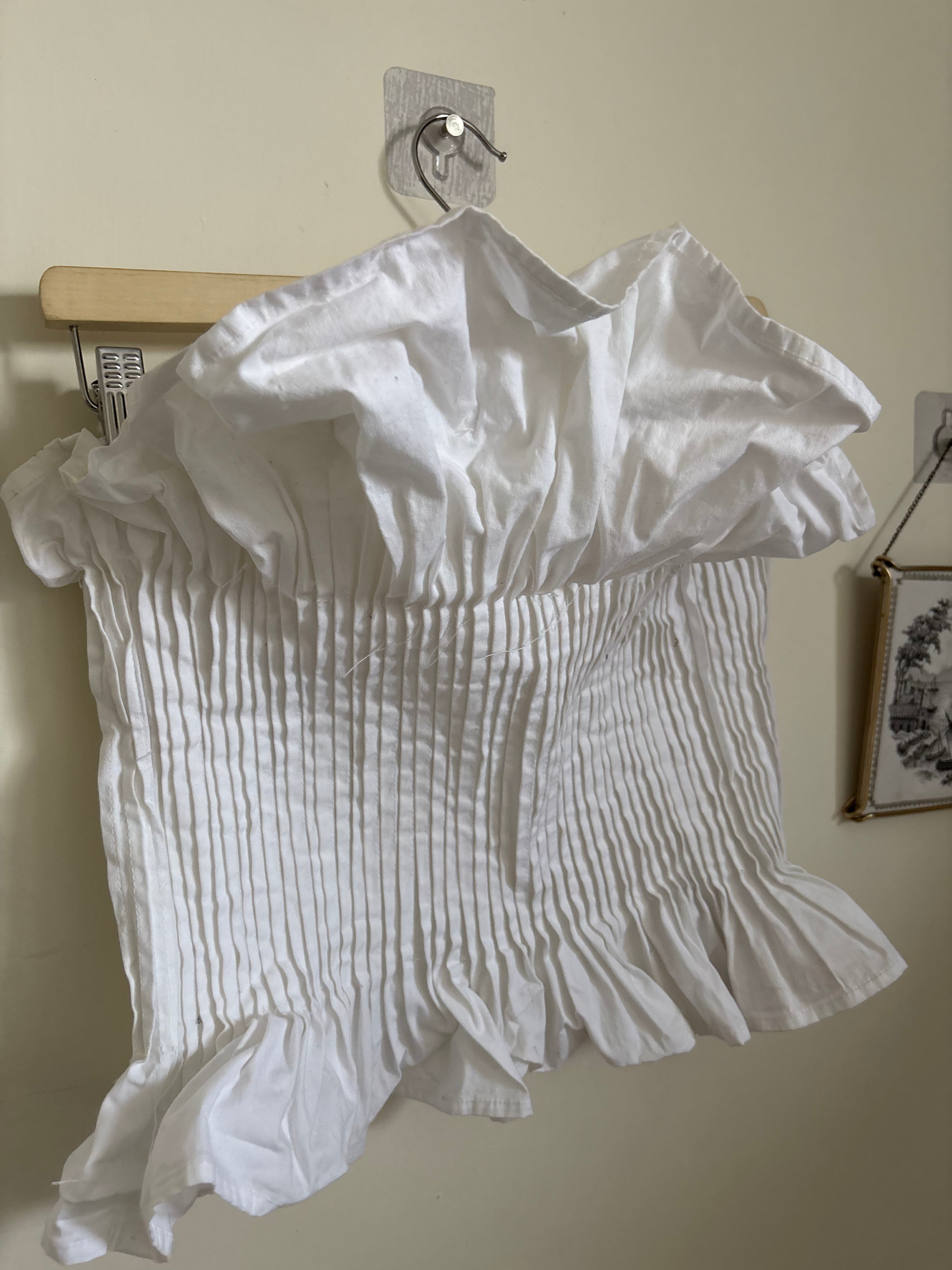 NA-KD Cotton Sculptural Pleated Top