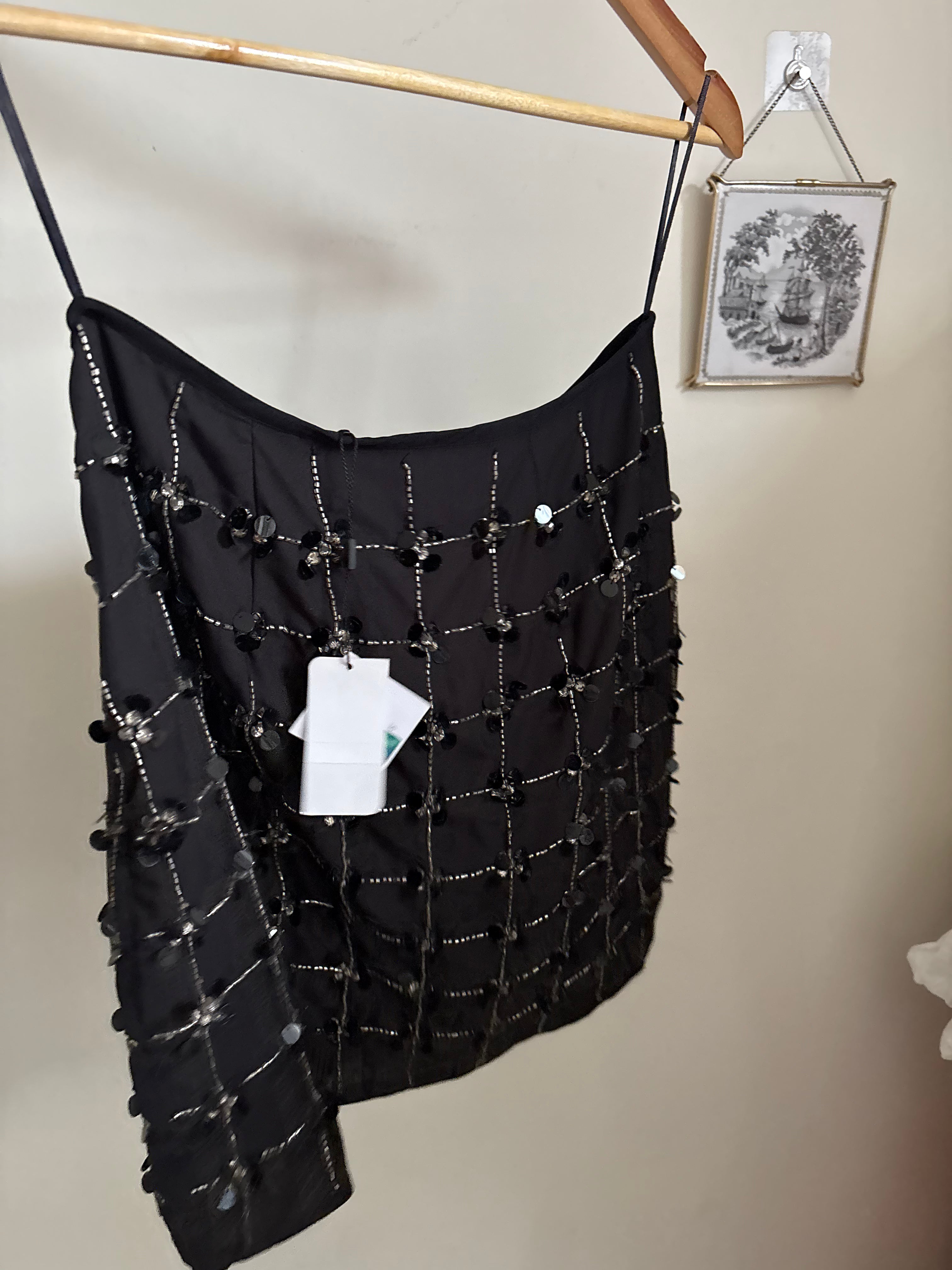 MAP BEADED SKIRT WAIST 29"