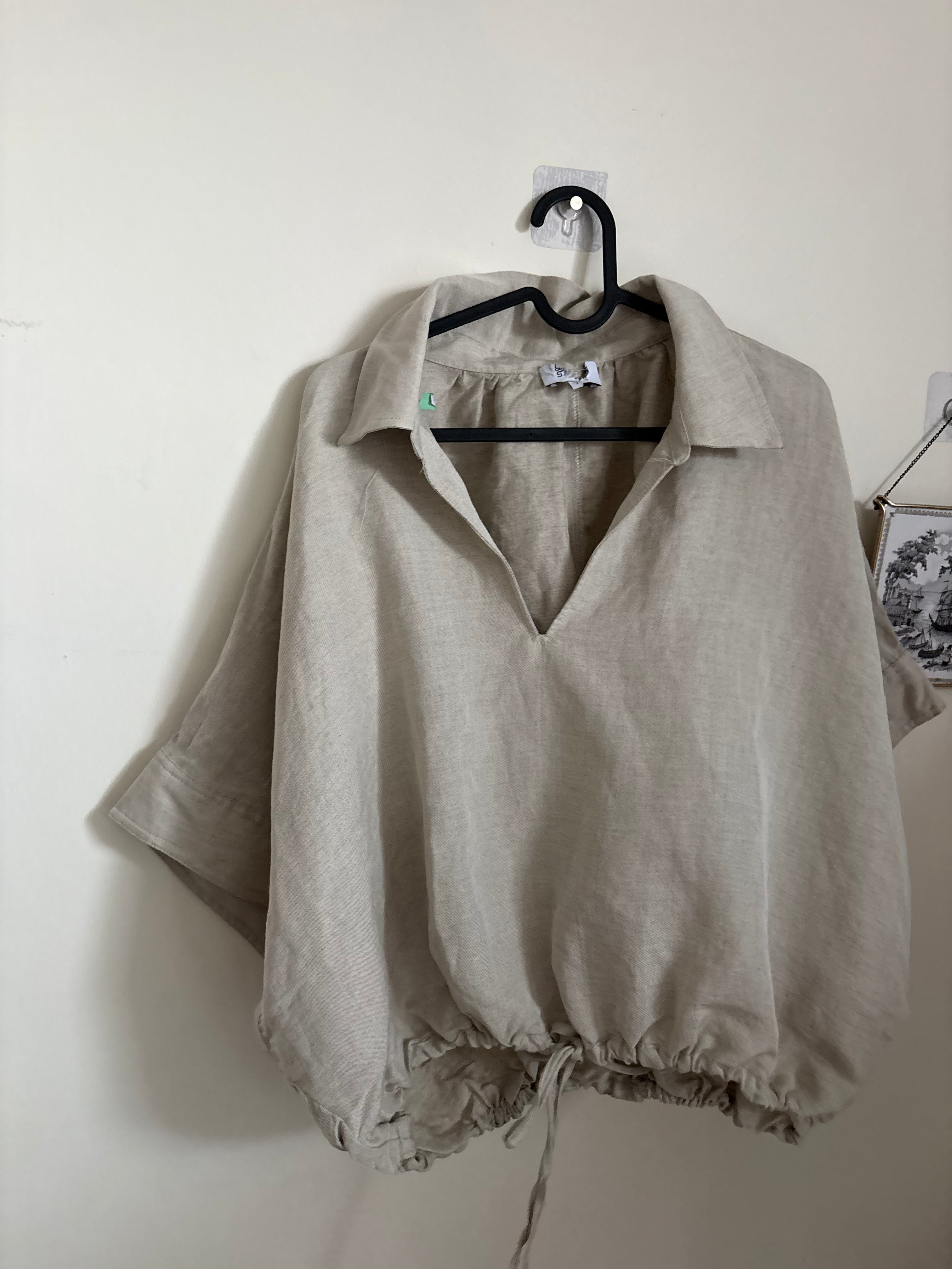 & OTHER STORIES DRAWSTRING CROPPED TOP M