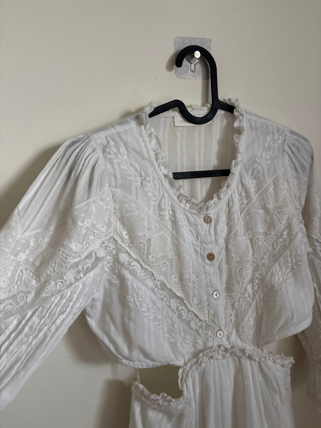 LoveShackFancy Delina Mini Dress White S