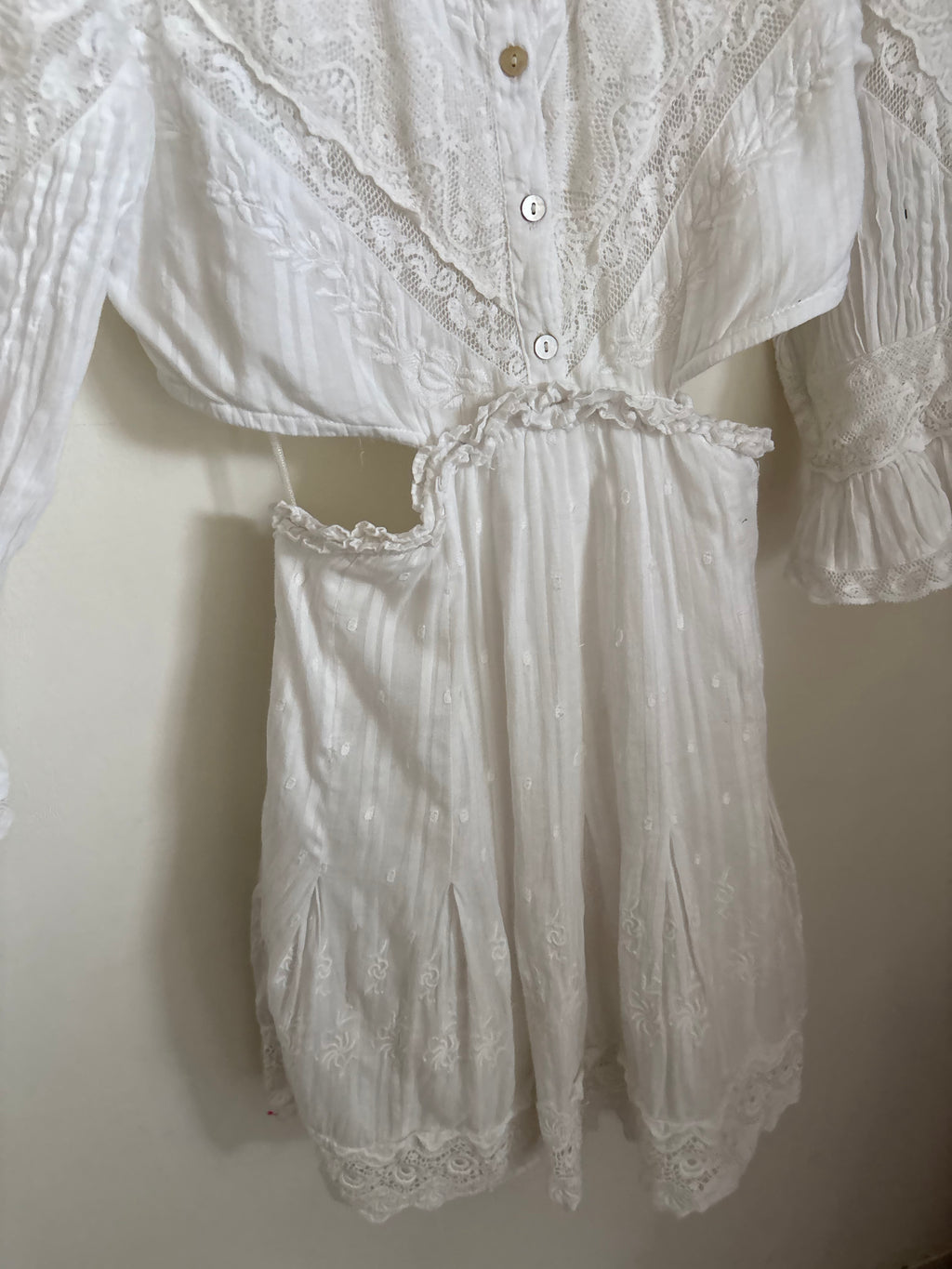 LoveShackFancy Delina Mini Dress White S