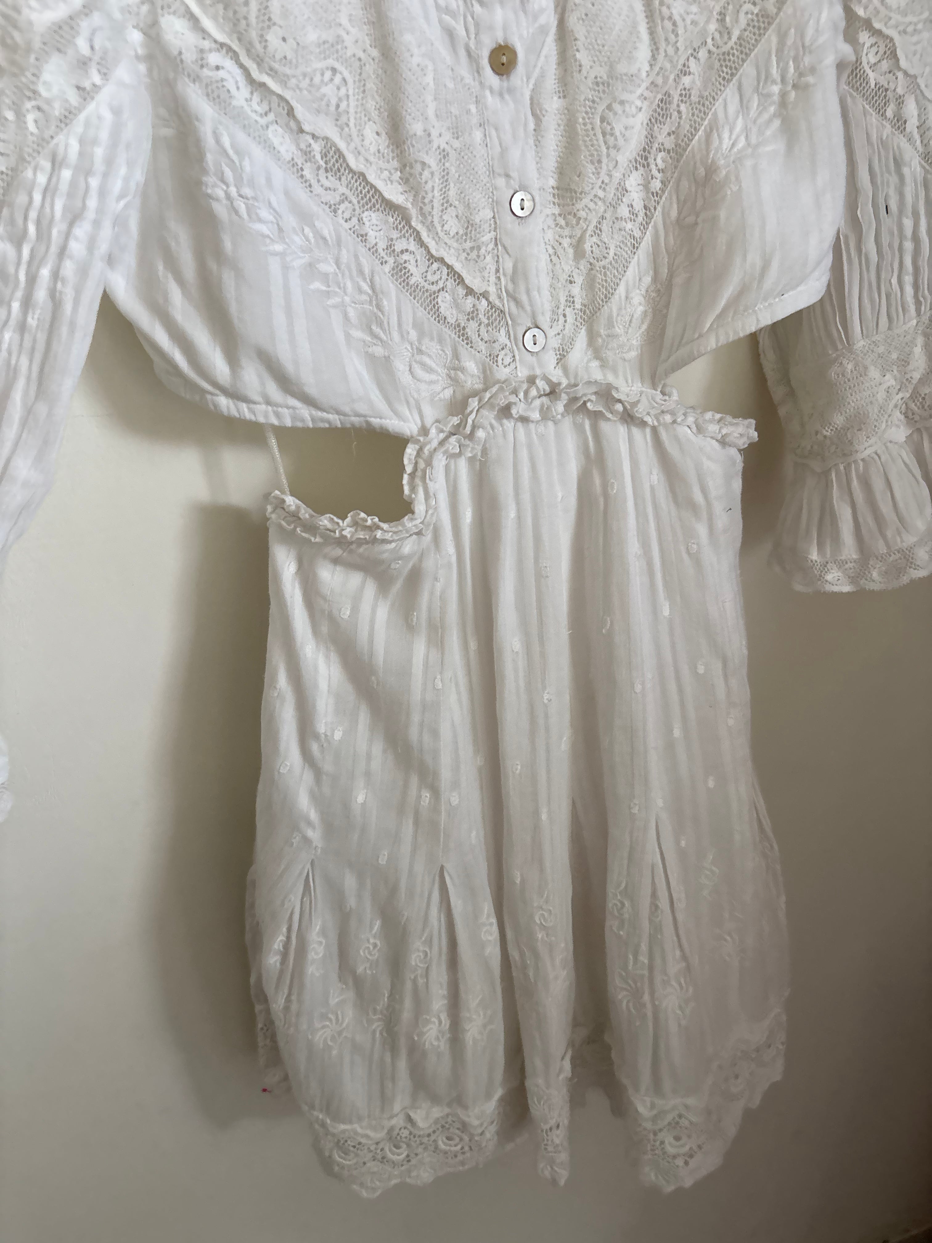 LoveShackFancy Delina Mini Dress White S