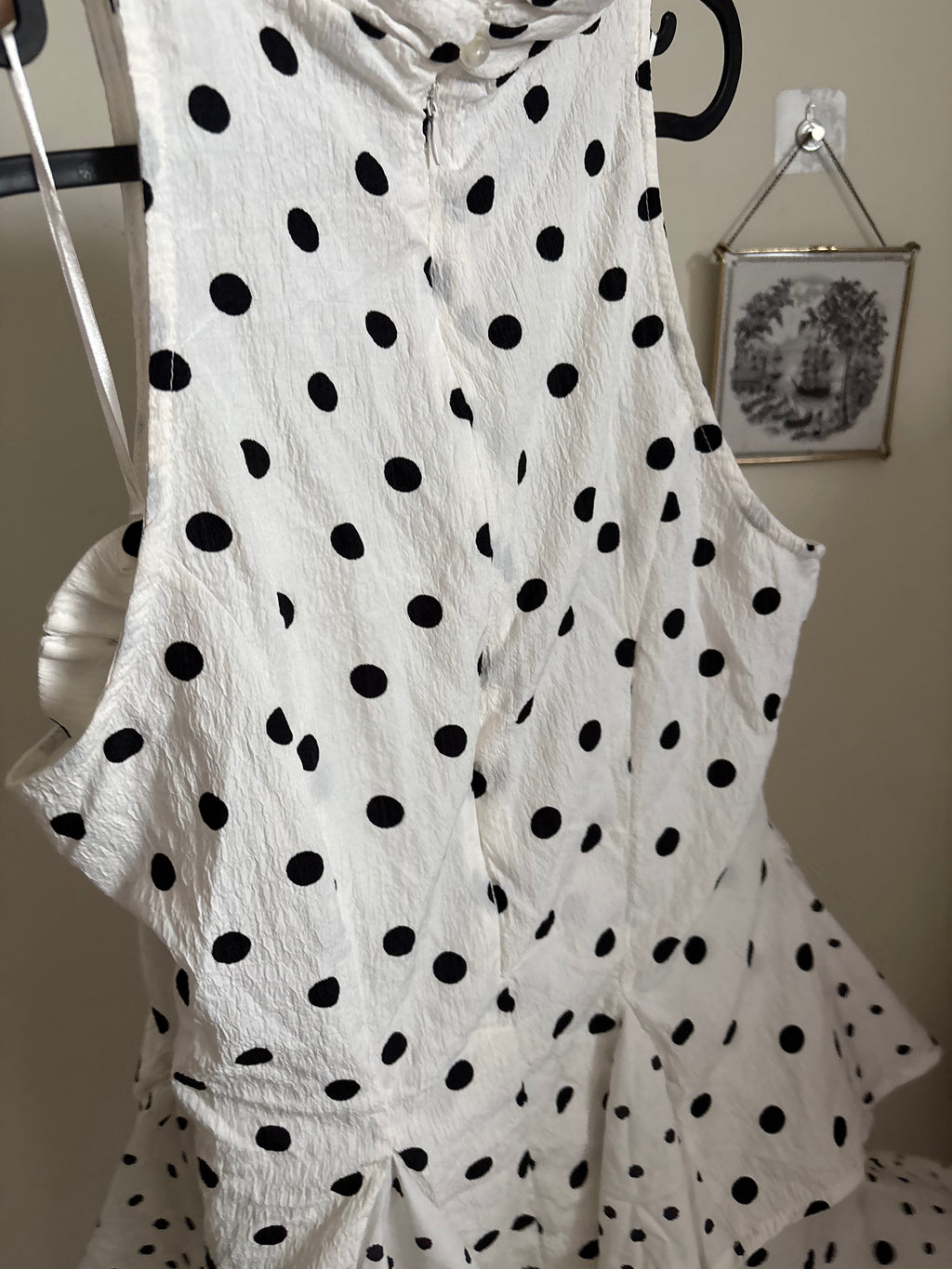 Maeve High-Neck Peplum POLKA SET L