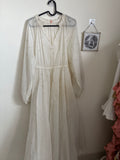 OFF WHITE FLORAL EMBROIDERED DRESS XL