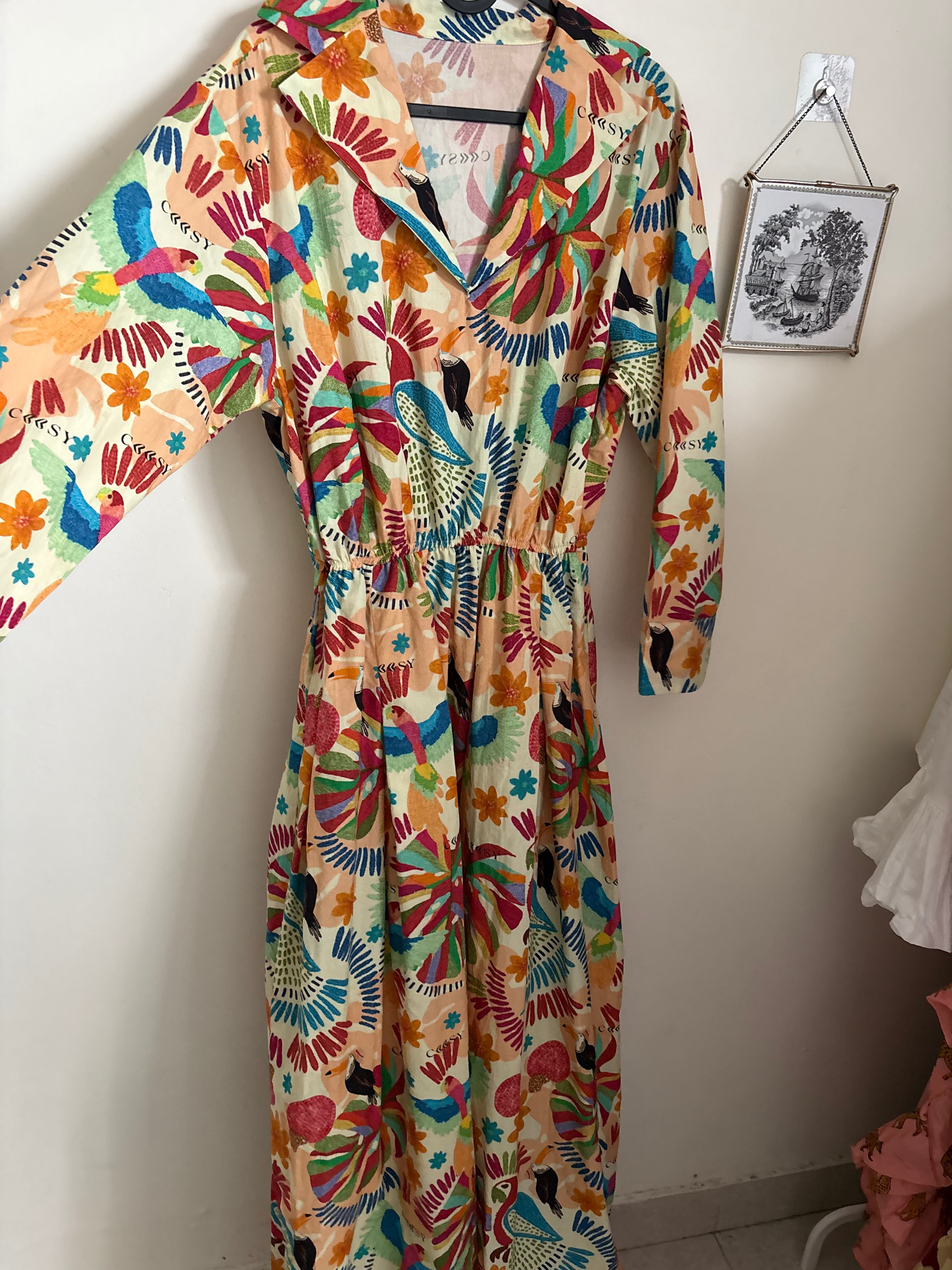 COOSY SAMPLE PRINTED DRESS L