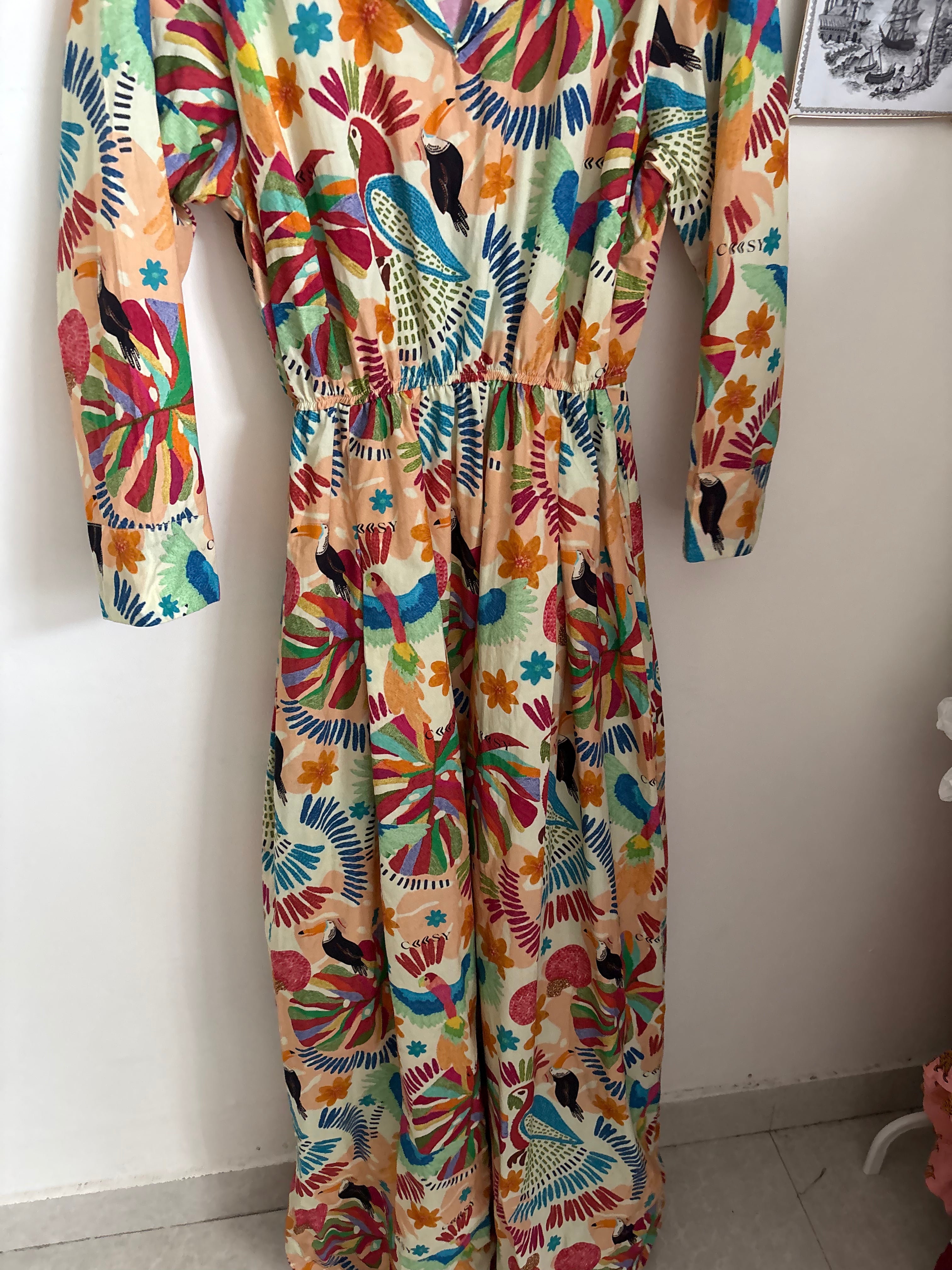 COOSY SAMPLE PRINTED DRESS L