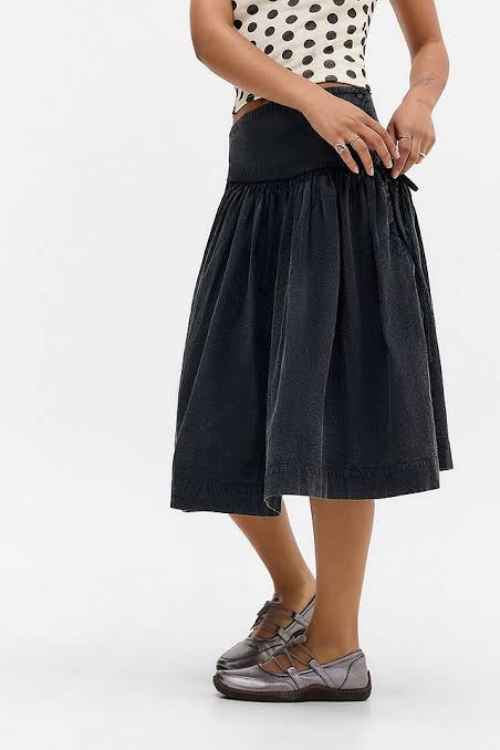 Damson Madder Fia Volume Midi Skirt