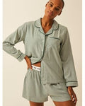 Soft Brushed Woven Pyjama Shorts SET L