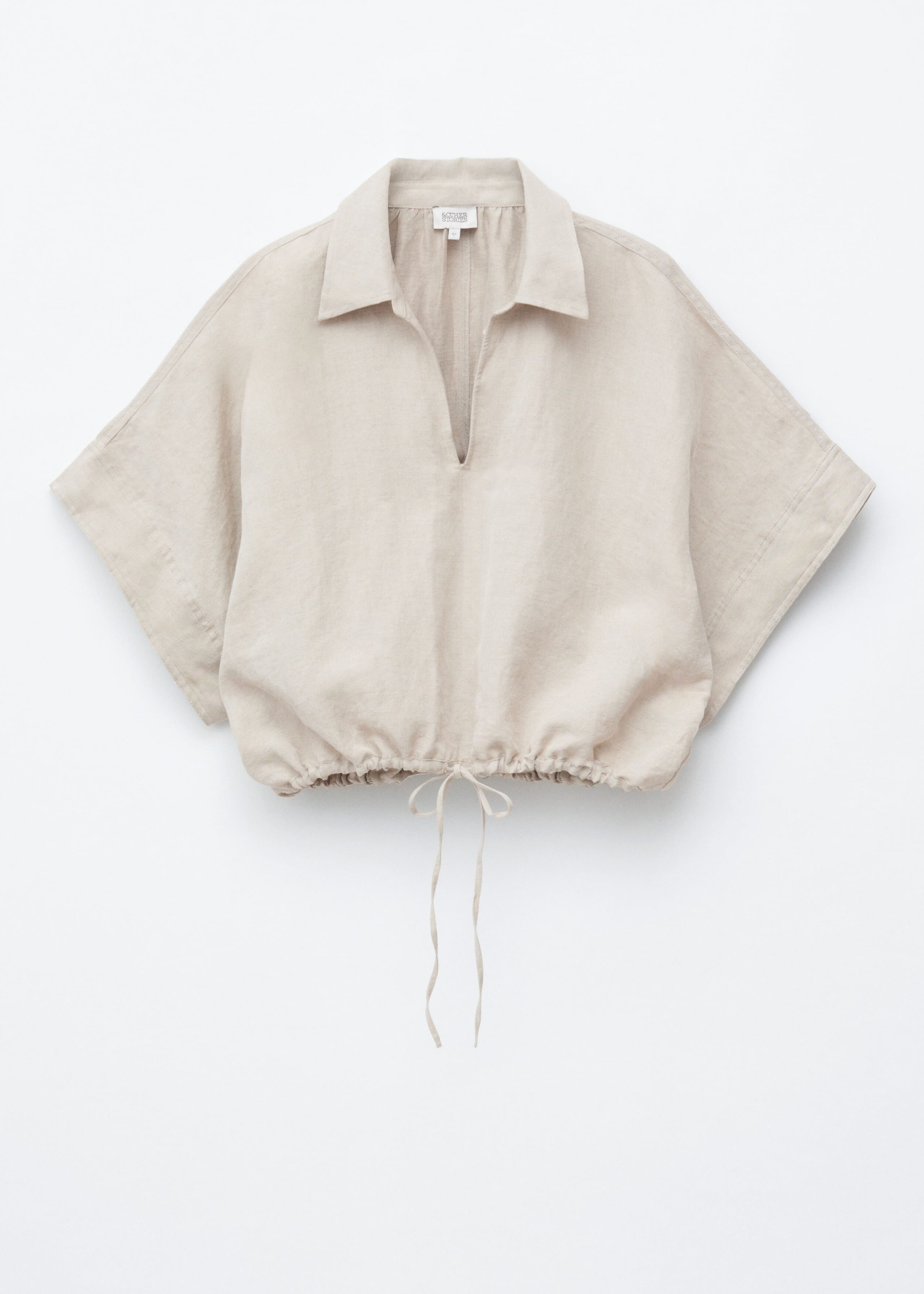 & OTHER STORIES DRAWSTRING CROPPED TOP M