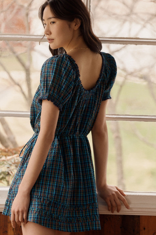 Damson Madder Jayne Gathered Mini Dress