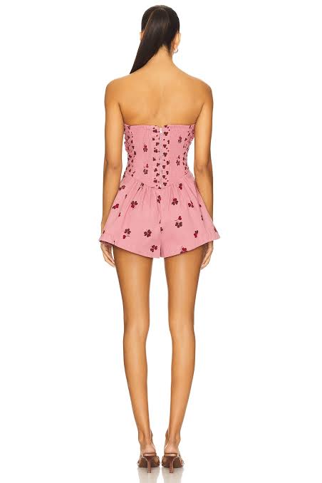 Free People x REVOLVE Rolland Romper in Mauve Combo S