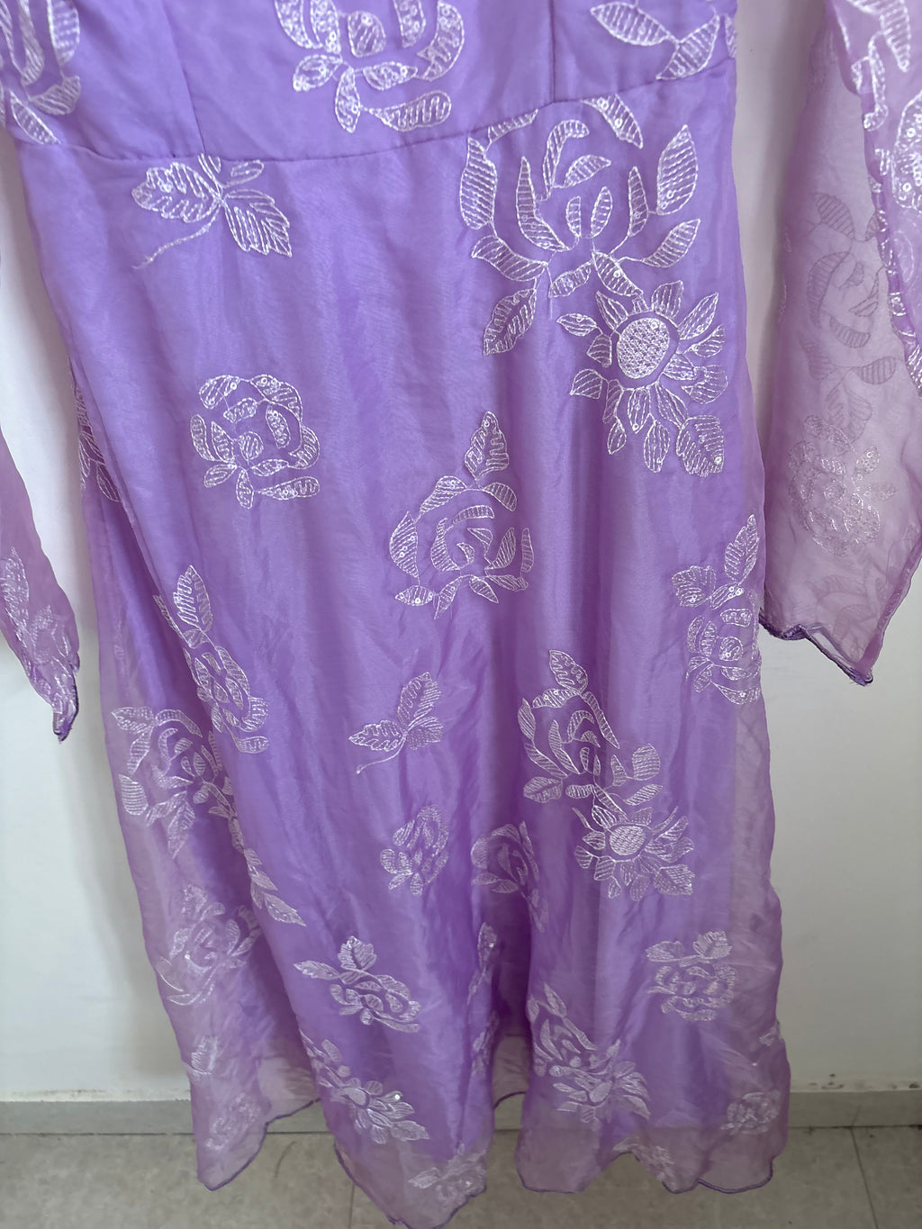SAANJH BY LEA Purple Anarkali Set (W/O DUPATTA) M