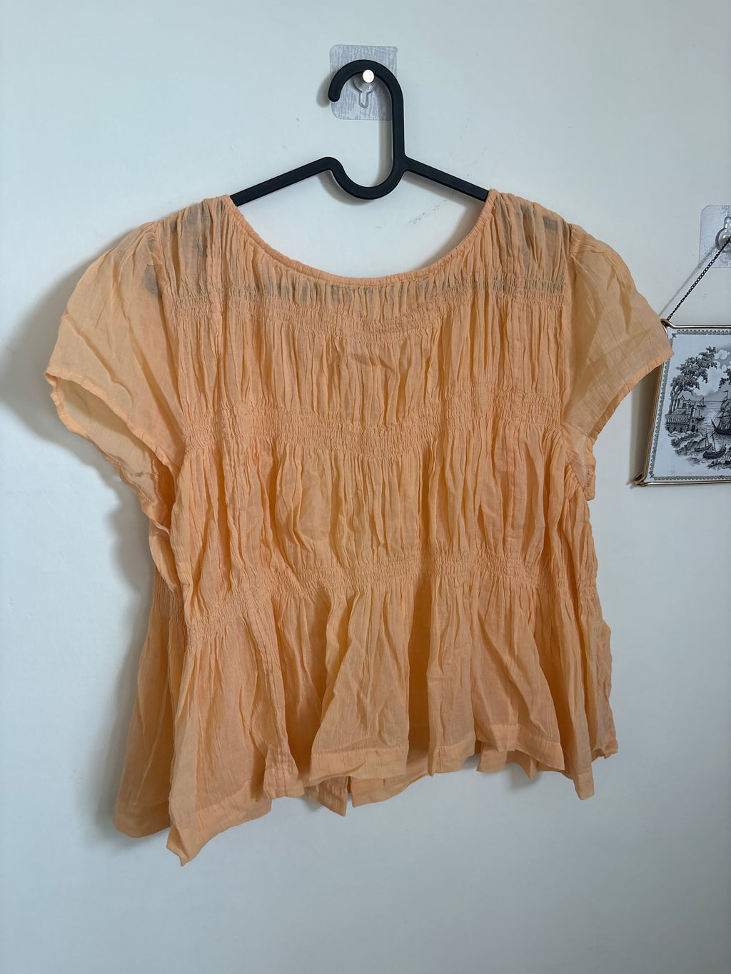 free-est Women's Blue Aven Cotton Top M