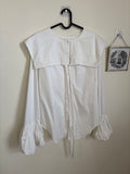 COTTON SQUARE COLLAR SHIRT M