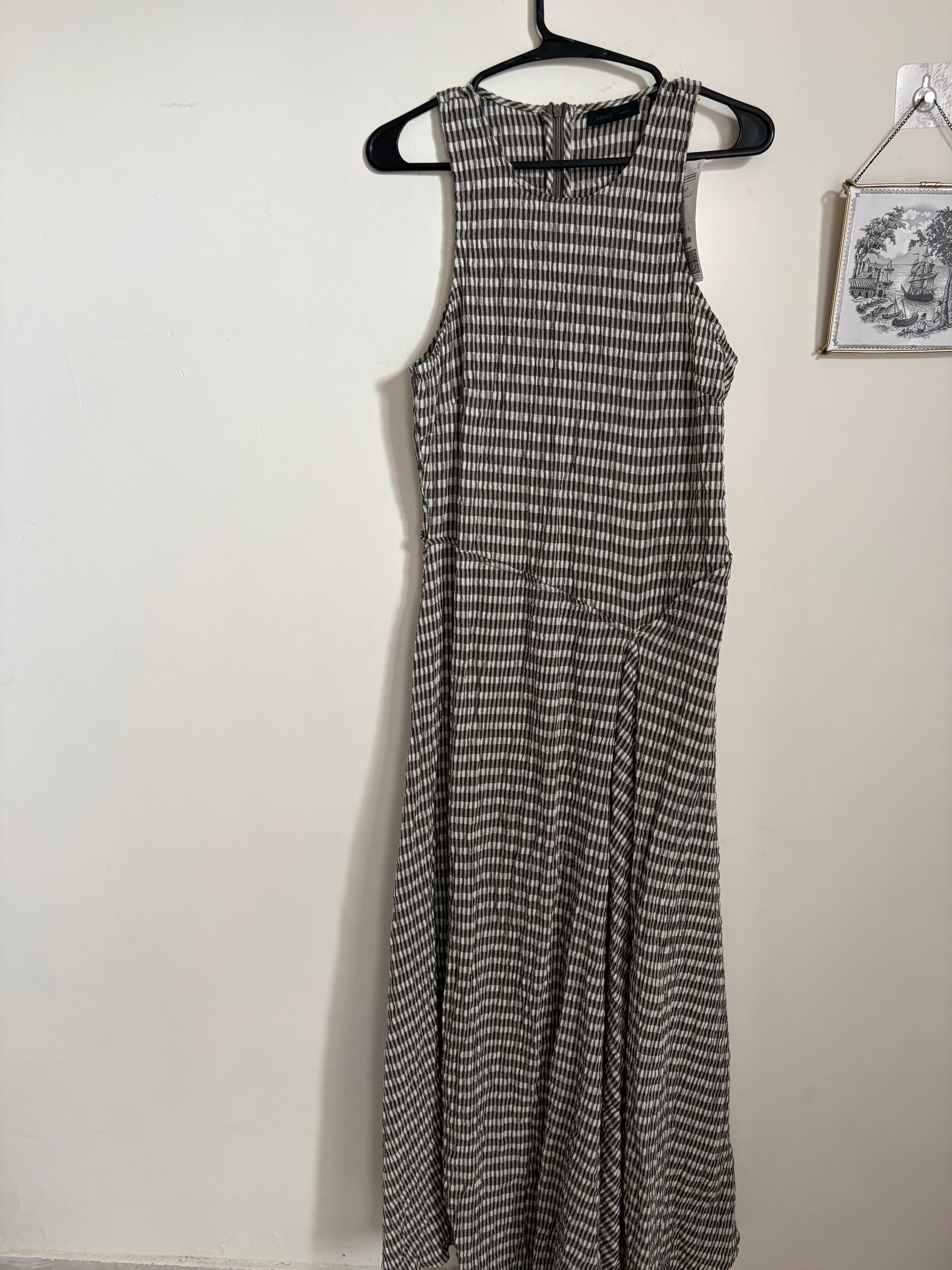 MAAG ASYMMETRIC Day dress - mottled dark brown M