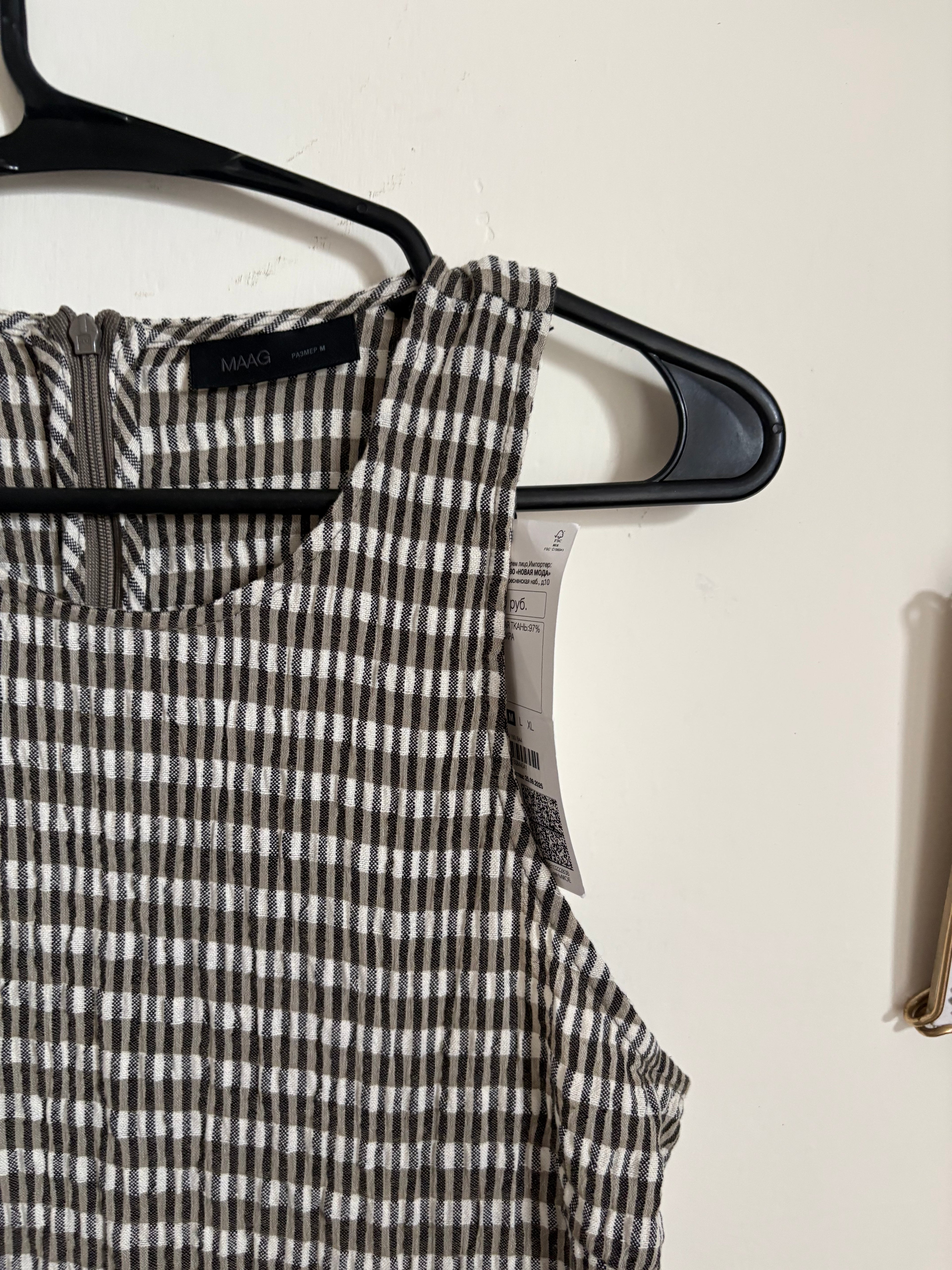 MAAG ASYMMETRIC Day dress - mottled dark brown M