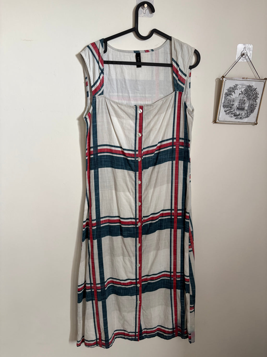 YAS  COTTON CHECK DRESS M