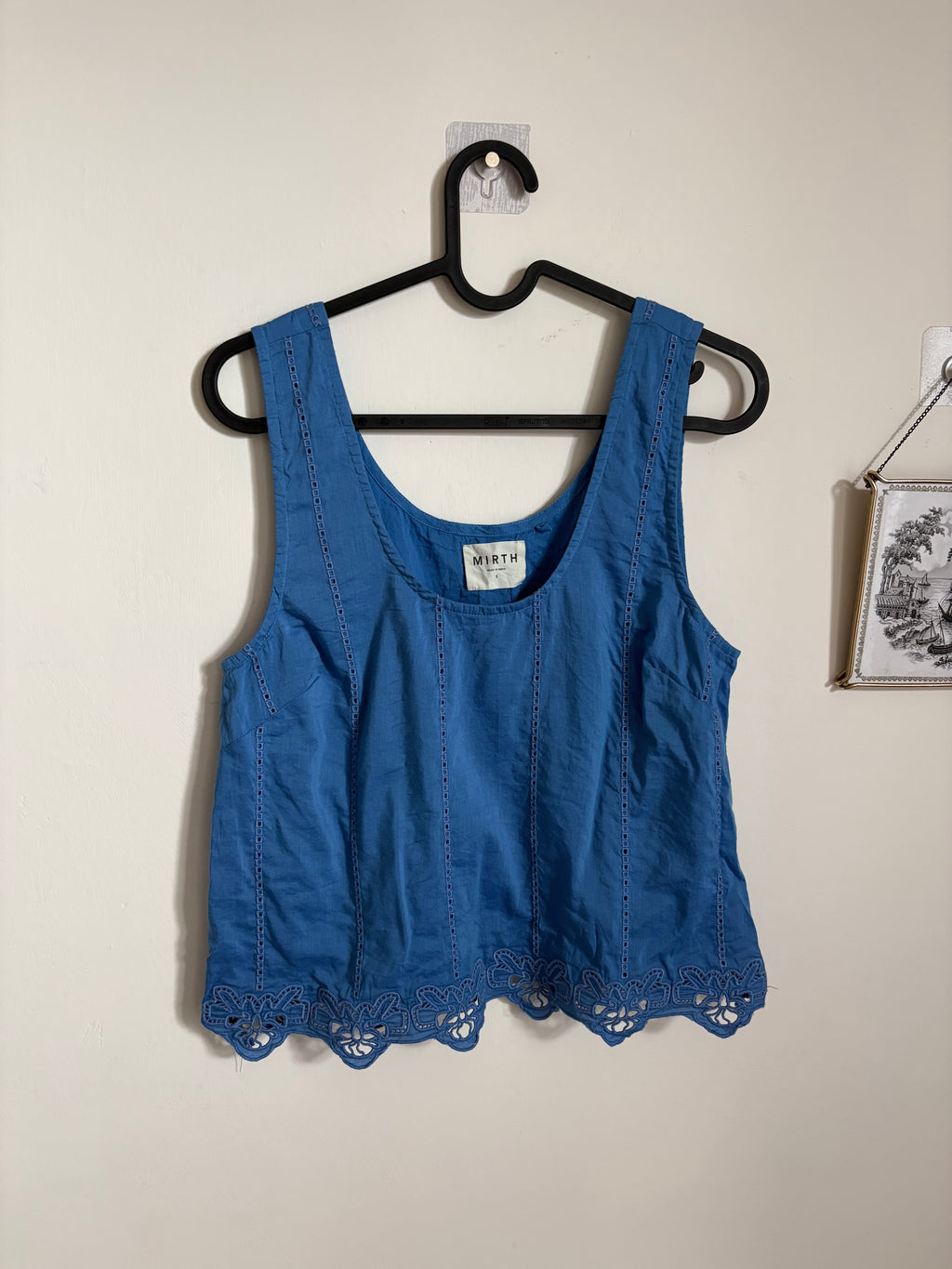 ORINDA TANK IN EGYPTIAN BLUE LOTUS EYELET S