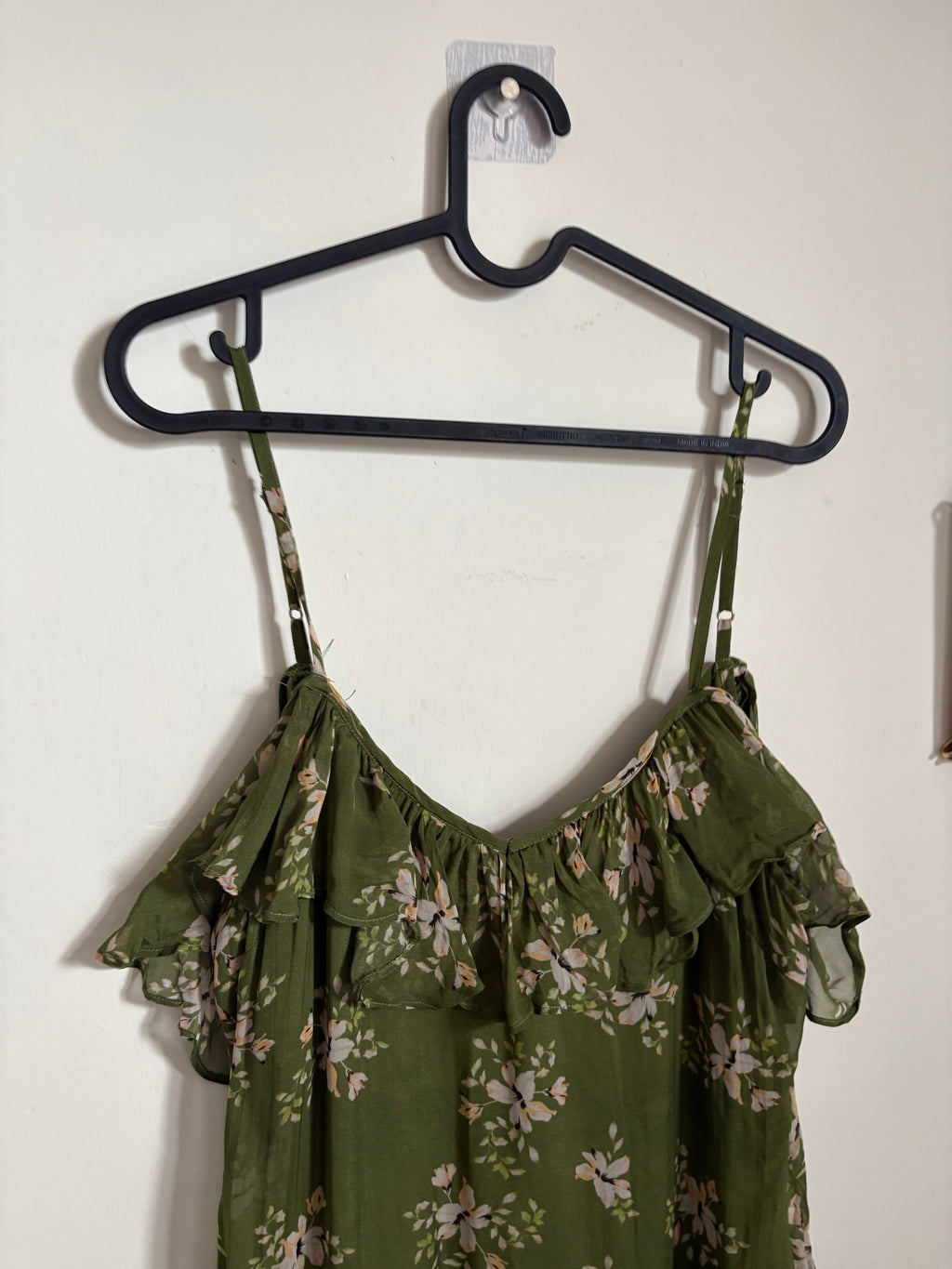 BHLDN Ramy Ruffle Chiffon Maxi Dress  M