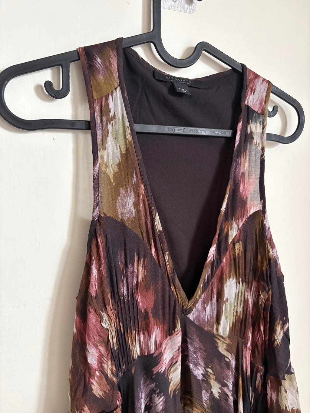 AllSaints Black/Red Gretel Dress uk 10