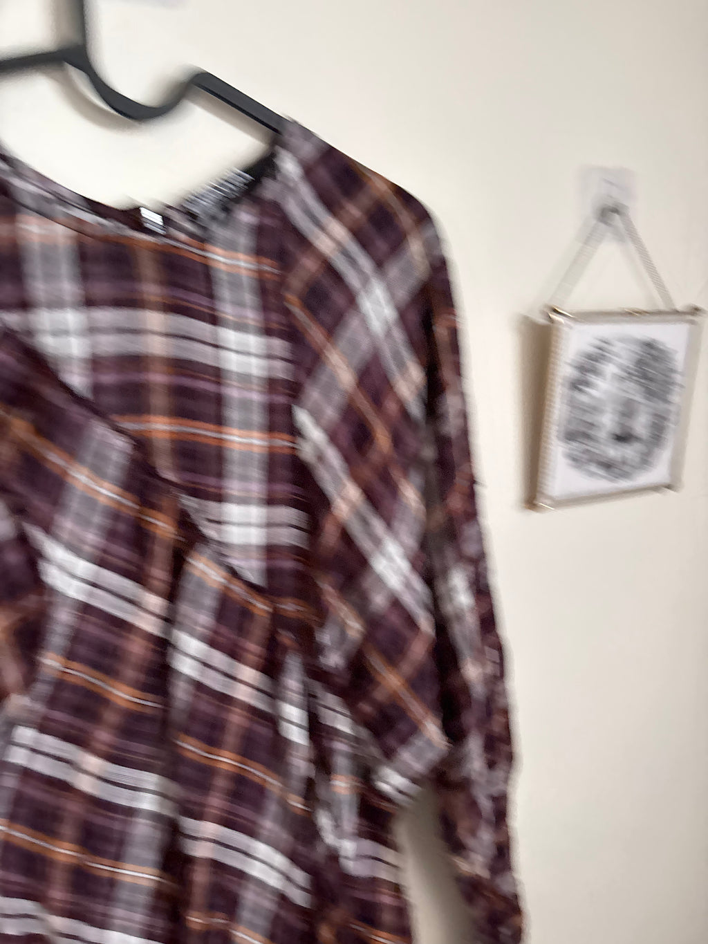 BIMBA Y LOLA GARNET CHECKED PATCHWORK DRESS WITH BATWING SLEEVES M
